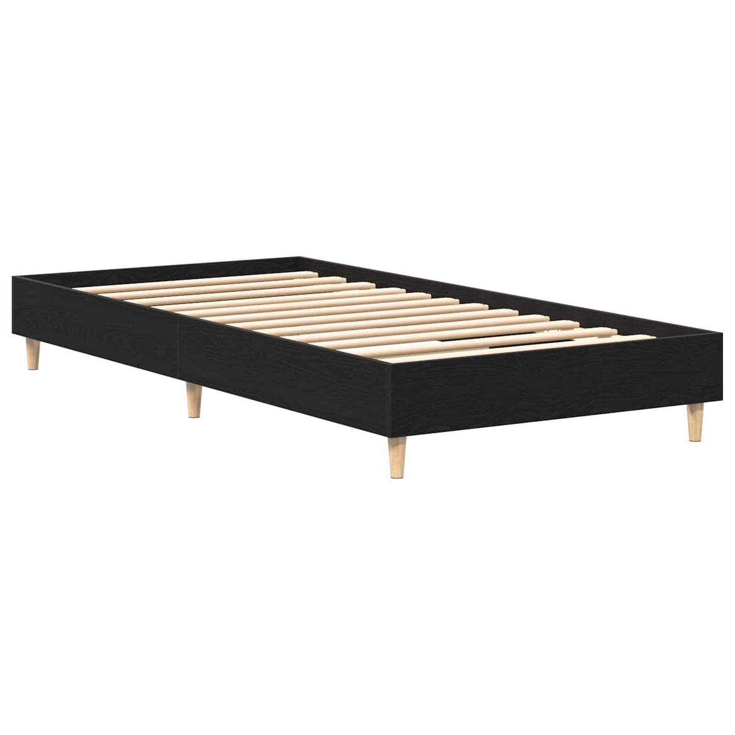 Bed Frame Black Oak 80 x 200 cm Engineered Wood