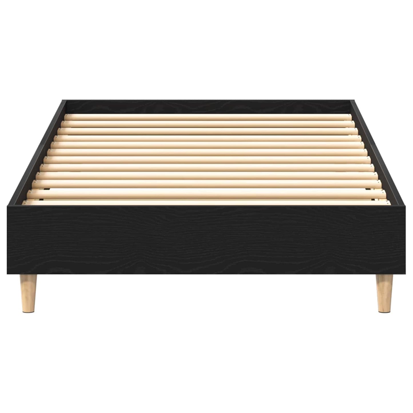 Bed Frame Black Oak 80 x 200 cm Engineered Wood