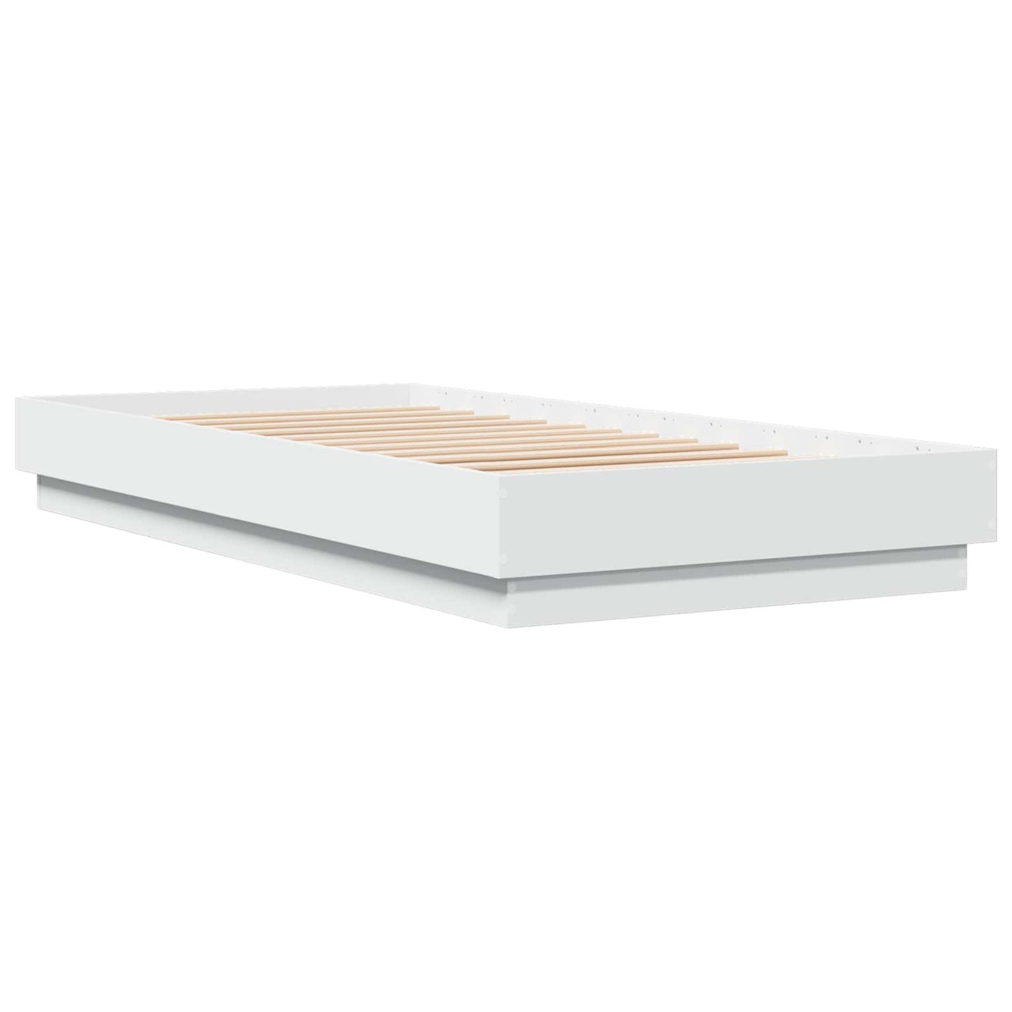 Floor Bed Frame White 80 x 200 cm Engineered Wood