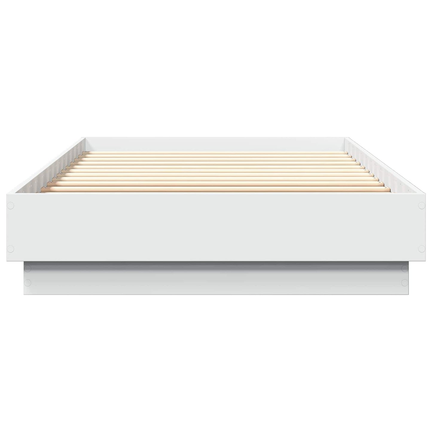 Floor Bed Frame White 80 x 200 cm Engineered Wood