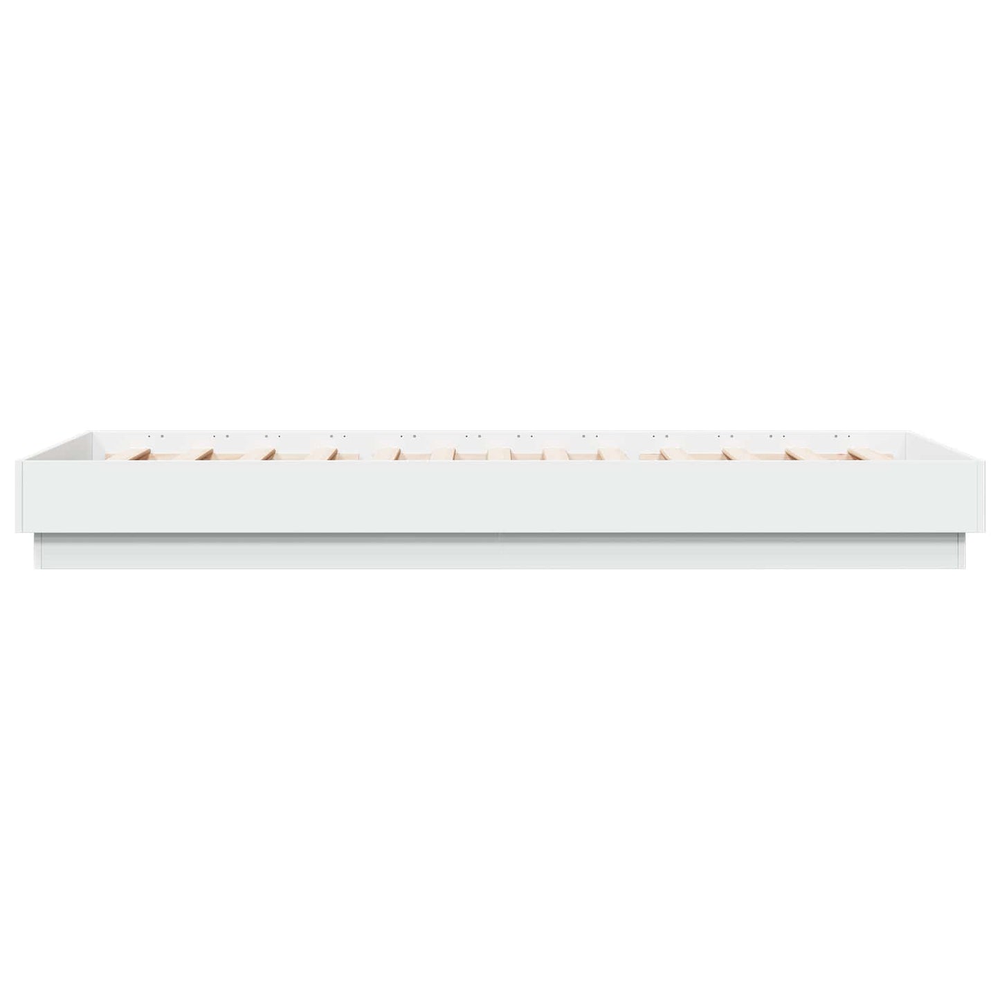 Floor Bed Frame White 80 x 200 cm Engineered Wood
