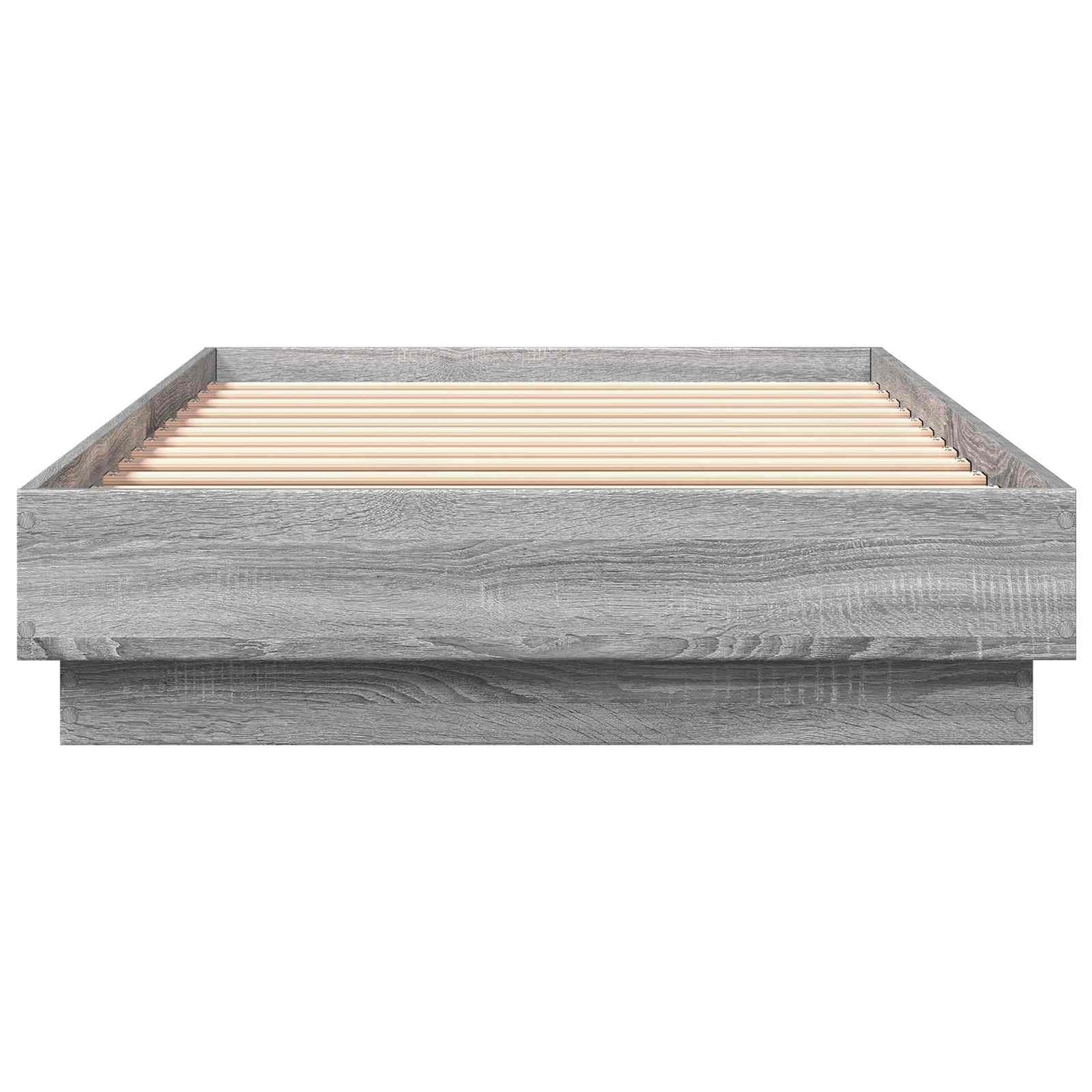 Floor Bed Frame Grey Sonoma 80 x 200 cm Engineered Wood
