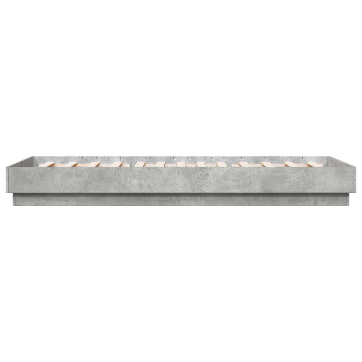 Floor Bed Frame Concrete Grey 80 x 200 cm Engineered Wood