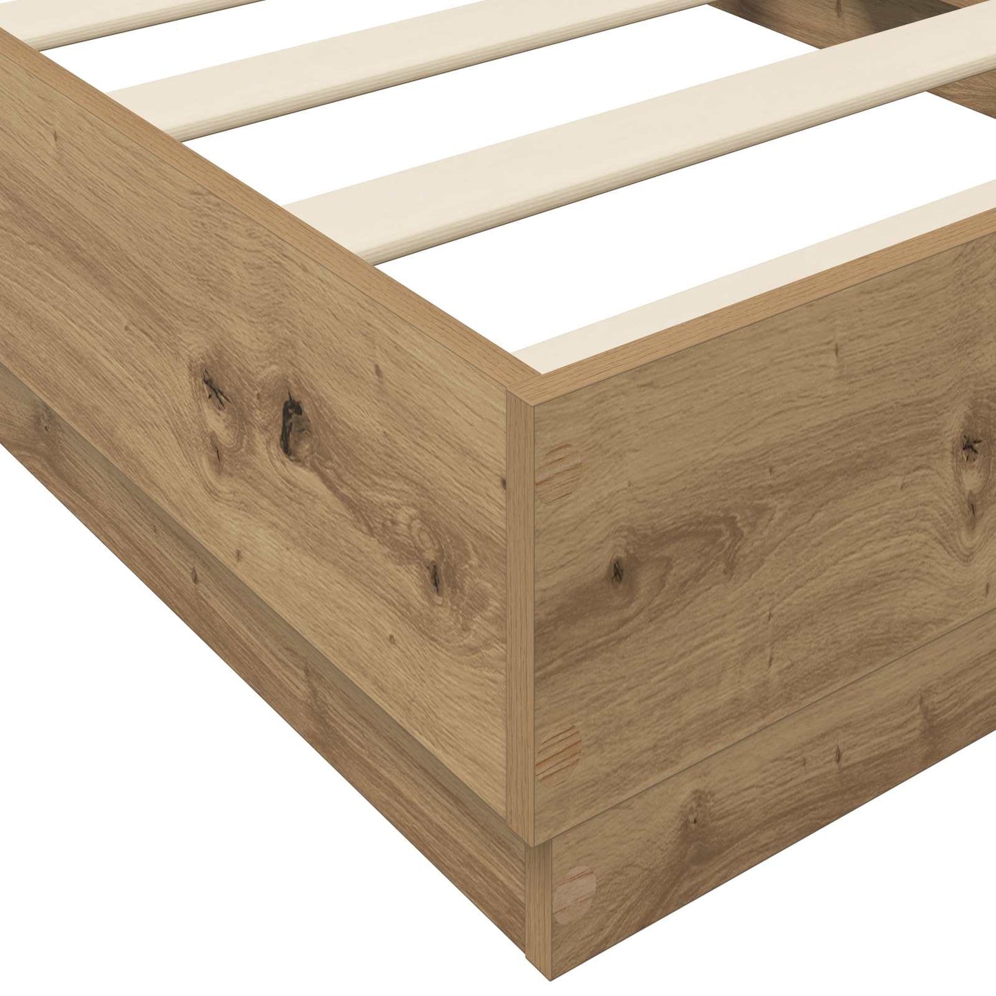Floor Bed Frame Artisan Oak 80 x 200 cm Engineered Wood