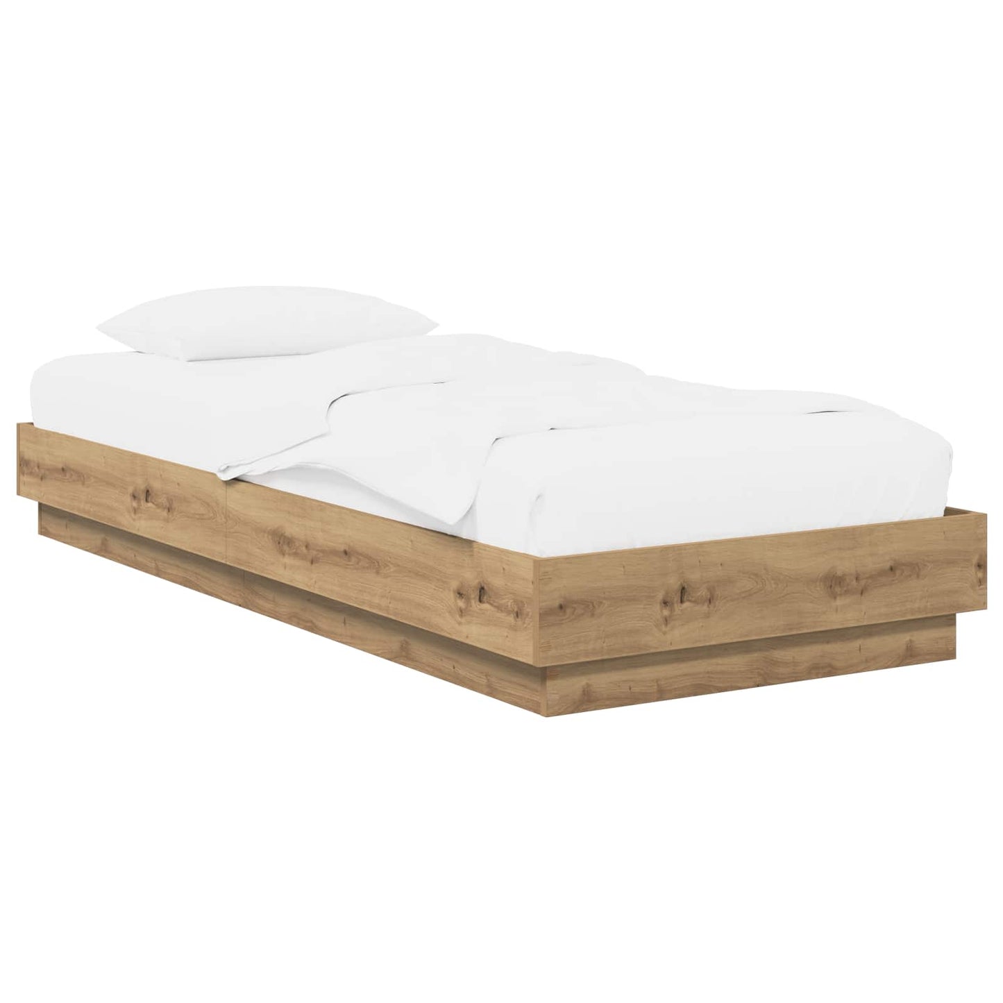 Floor Bed Frame Artisan Oak 80 x 200 cm Engineered Wood