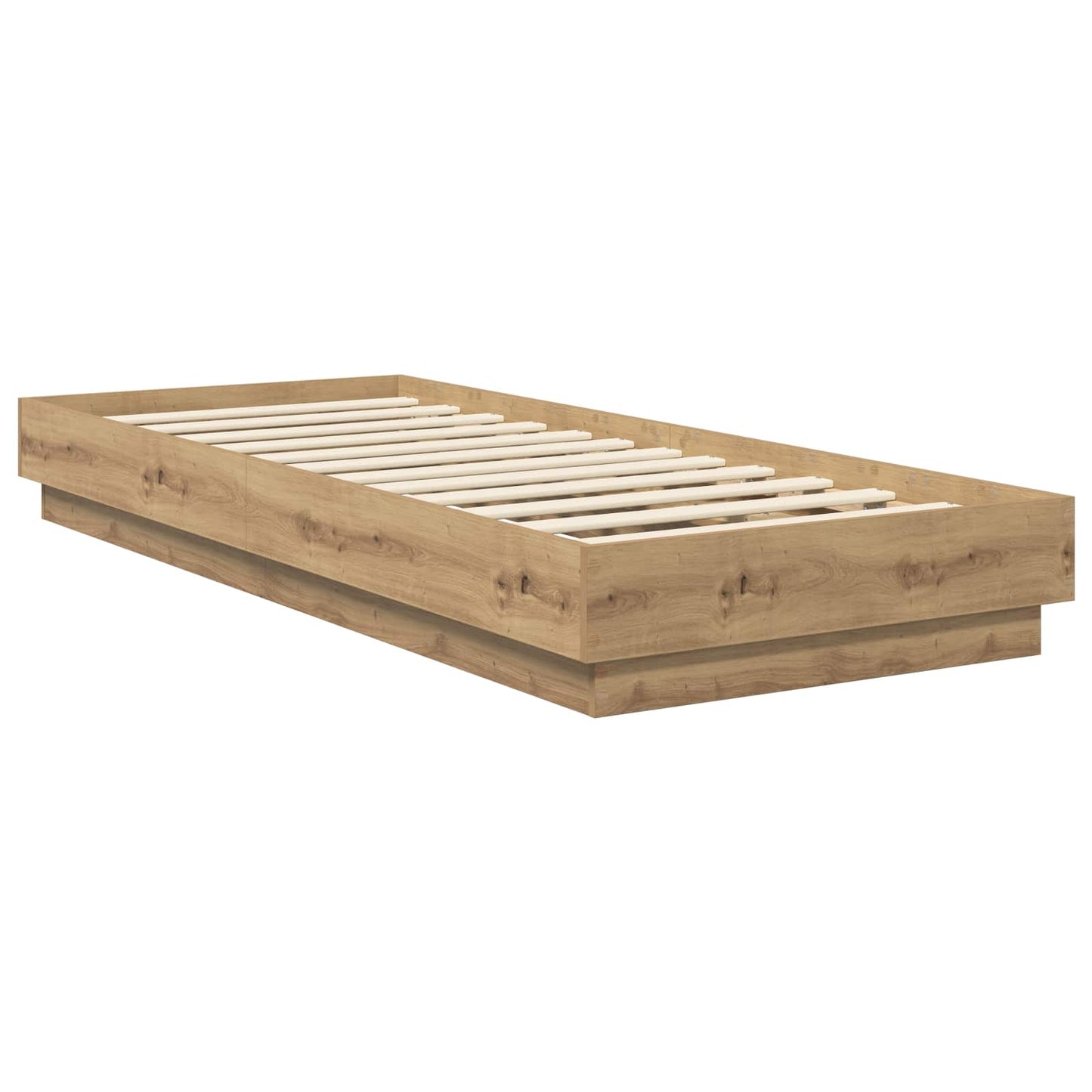 Floor Bed Frame Artisan Oak 80 x 200 cm Engineered Wood