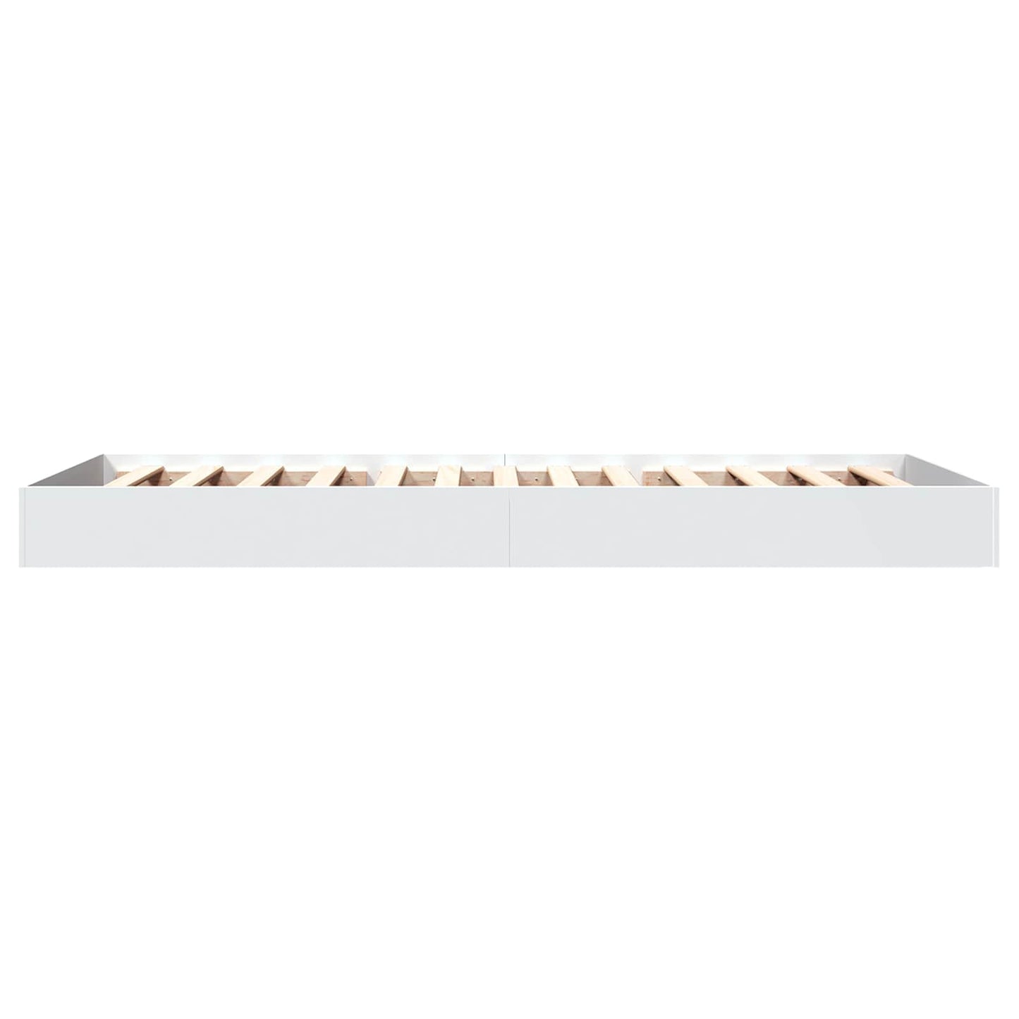 Floor Bed Frame White 80 x 200 cm Engineered Wood