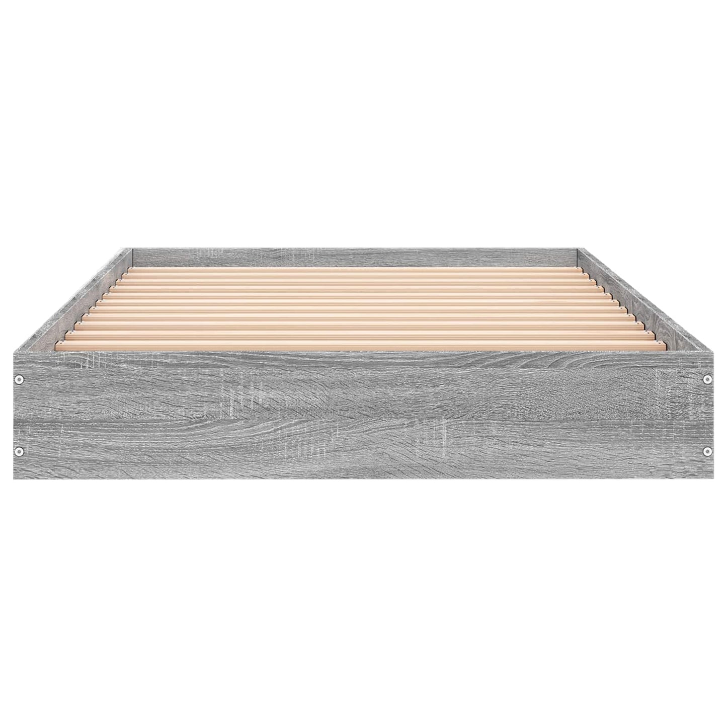 Floor Bed Frame Grey Sonoma 80 x 200 cm Engineered Wood