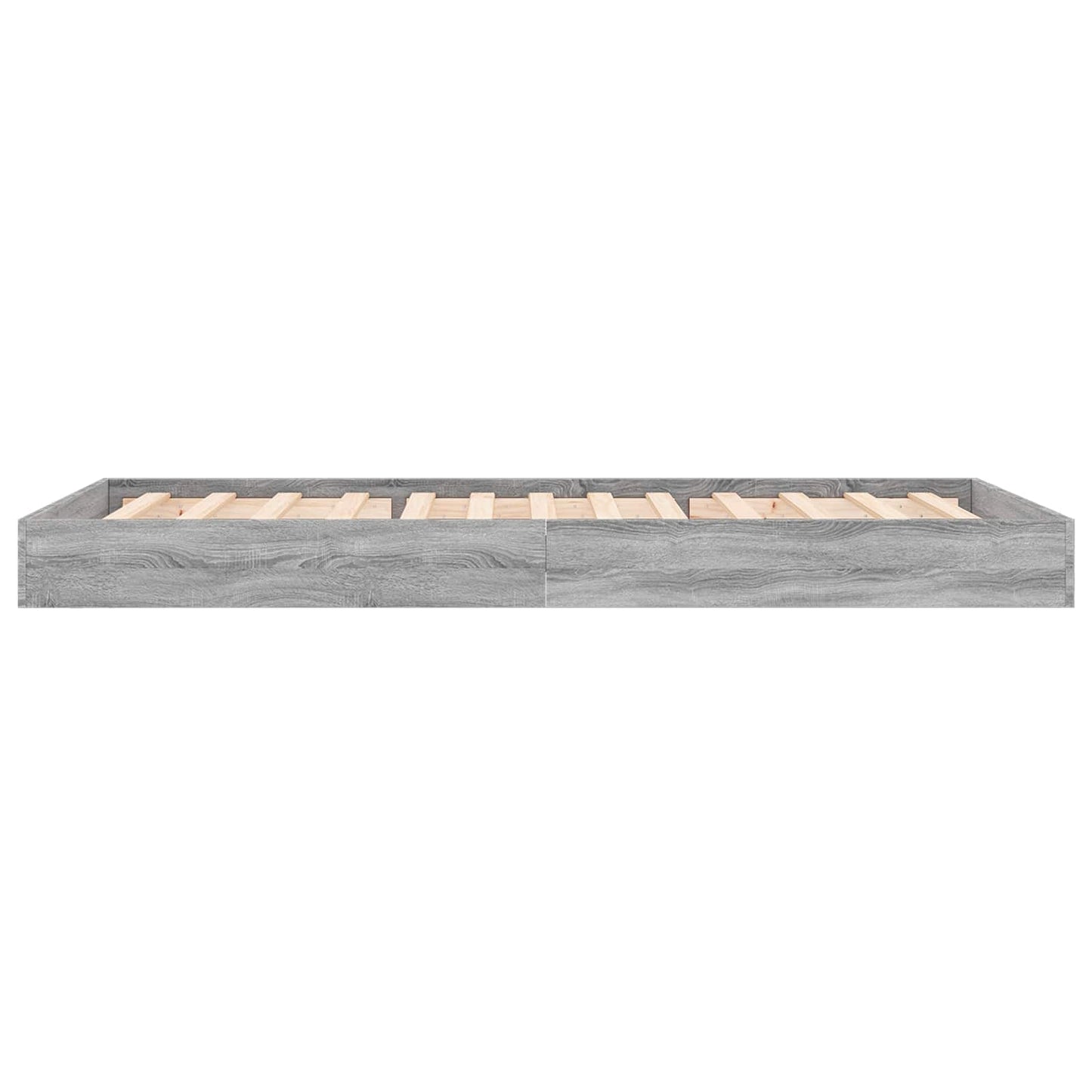 Floor Bed Frame Grey Sonoma 80 x 200 cm Engineered Wood