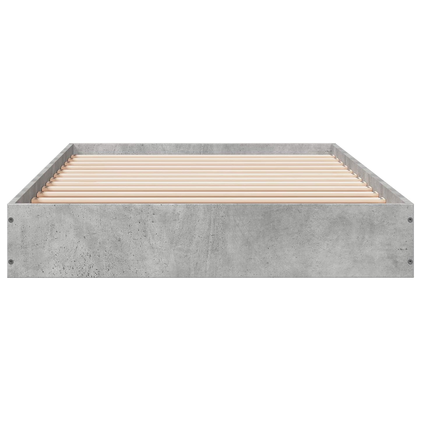 Floor Bed Frame Concrete Grey 80 x 200 cm Engineered Wood