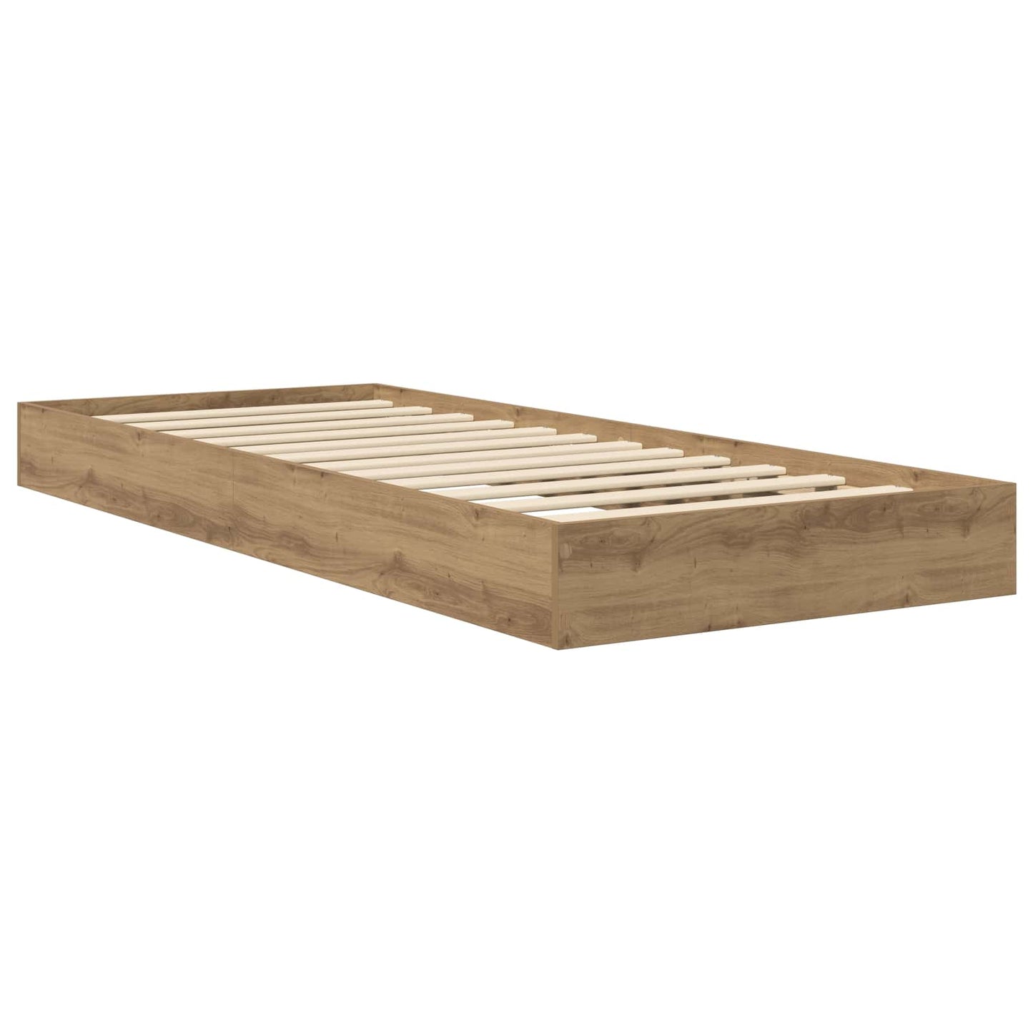 Floor Bed Frame Artisan Oak 80 x 200 cm Engineered Wood
