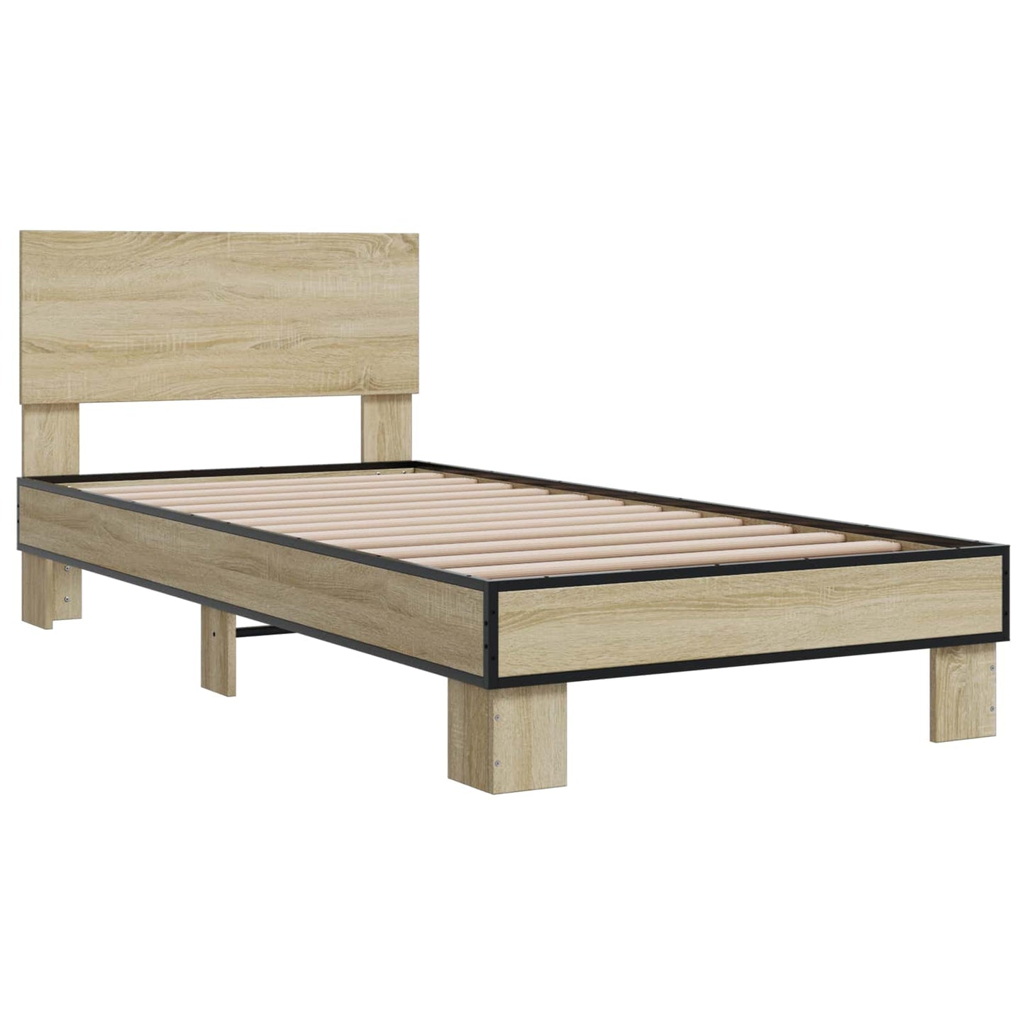 Bed Frame with Headboard Sonoma Oak 80 x 200 cm Engineered Wood