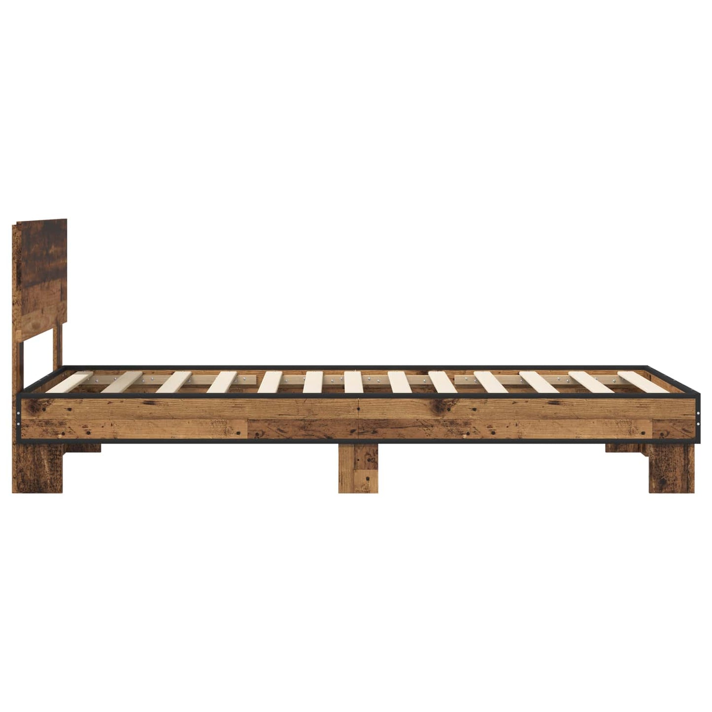 Bed Frame with Headboard Old Wood 80 x 200 cm Engineered Wood