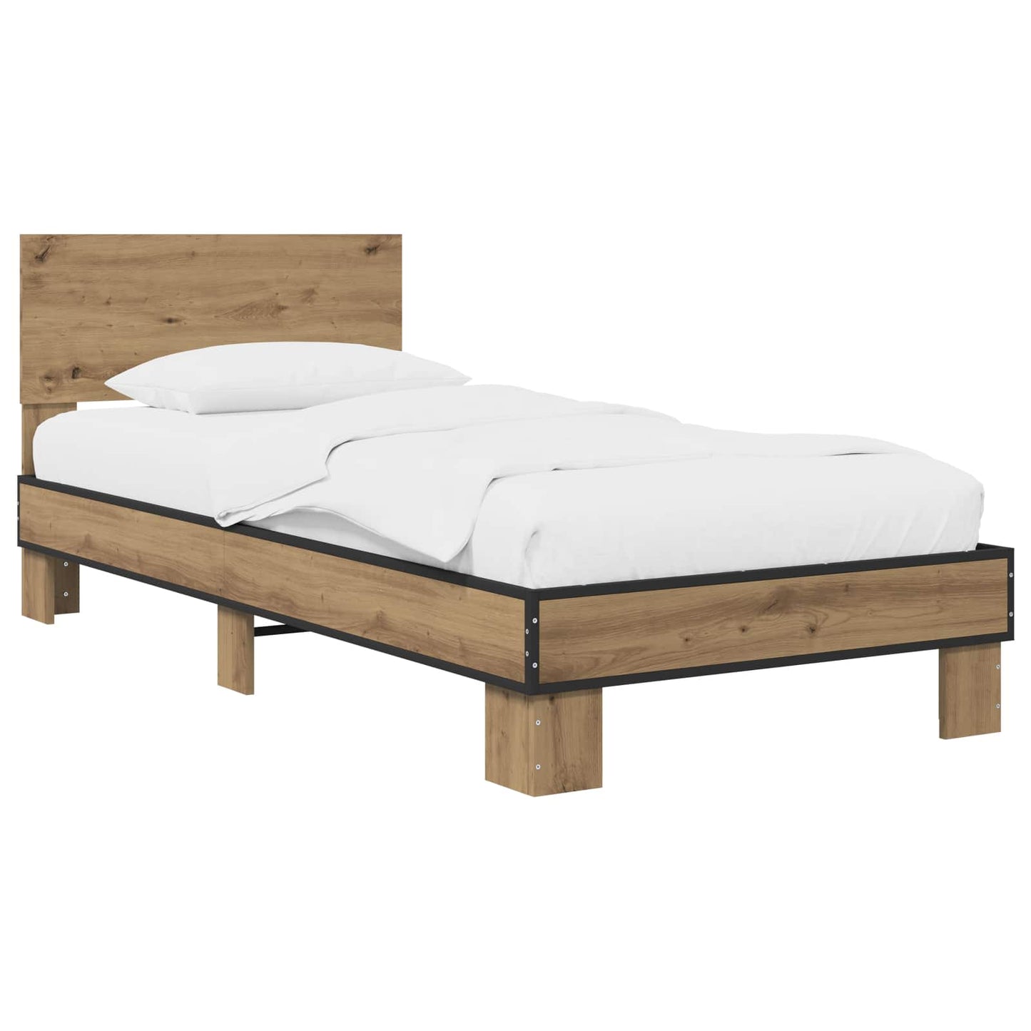 Bed Frame with Headboard Artisan Oak 80 x 200 cm