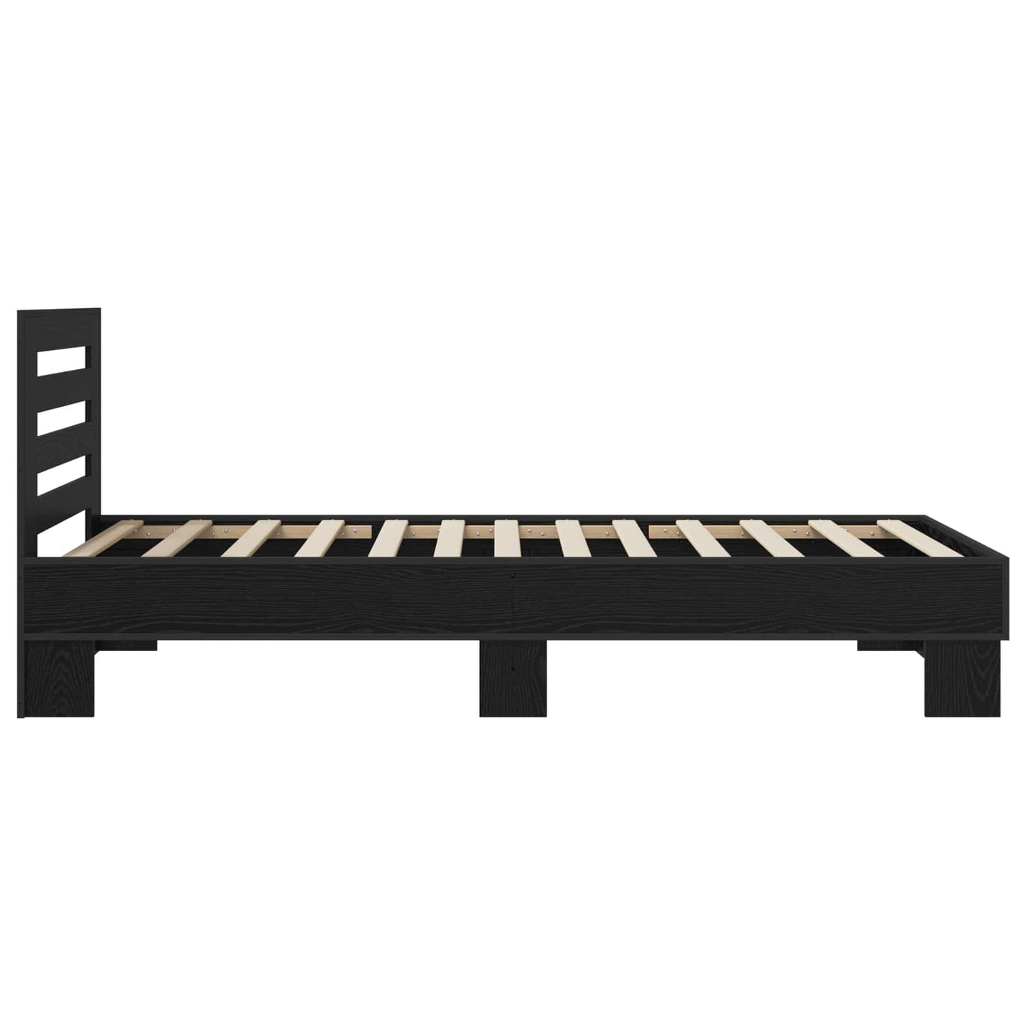 Bed Frame with Headboard Black Oak 80 x 200 cm Engineered Wood