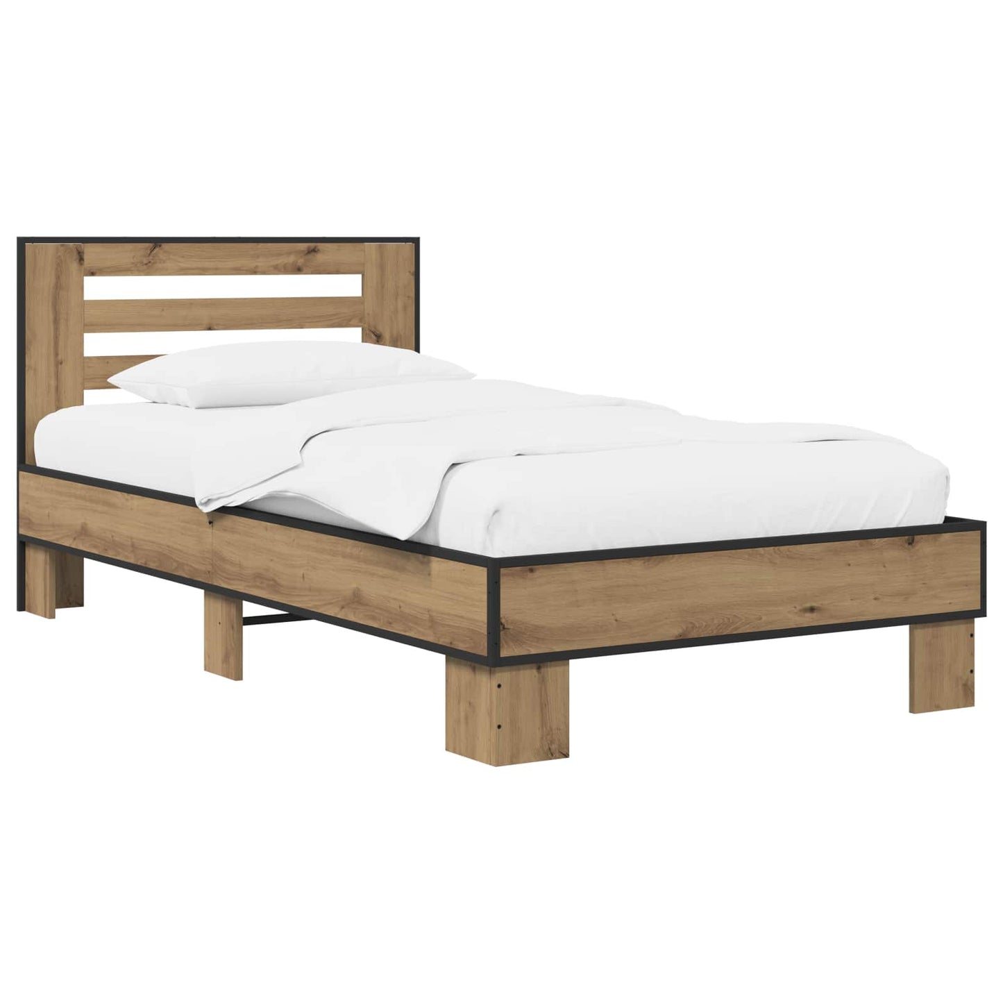 Bed Frame with Headboard Artisan Oak 80 x 200 cm