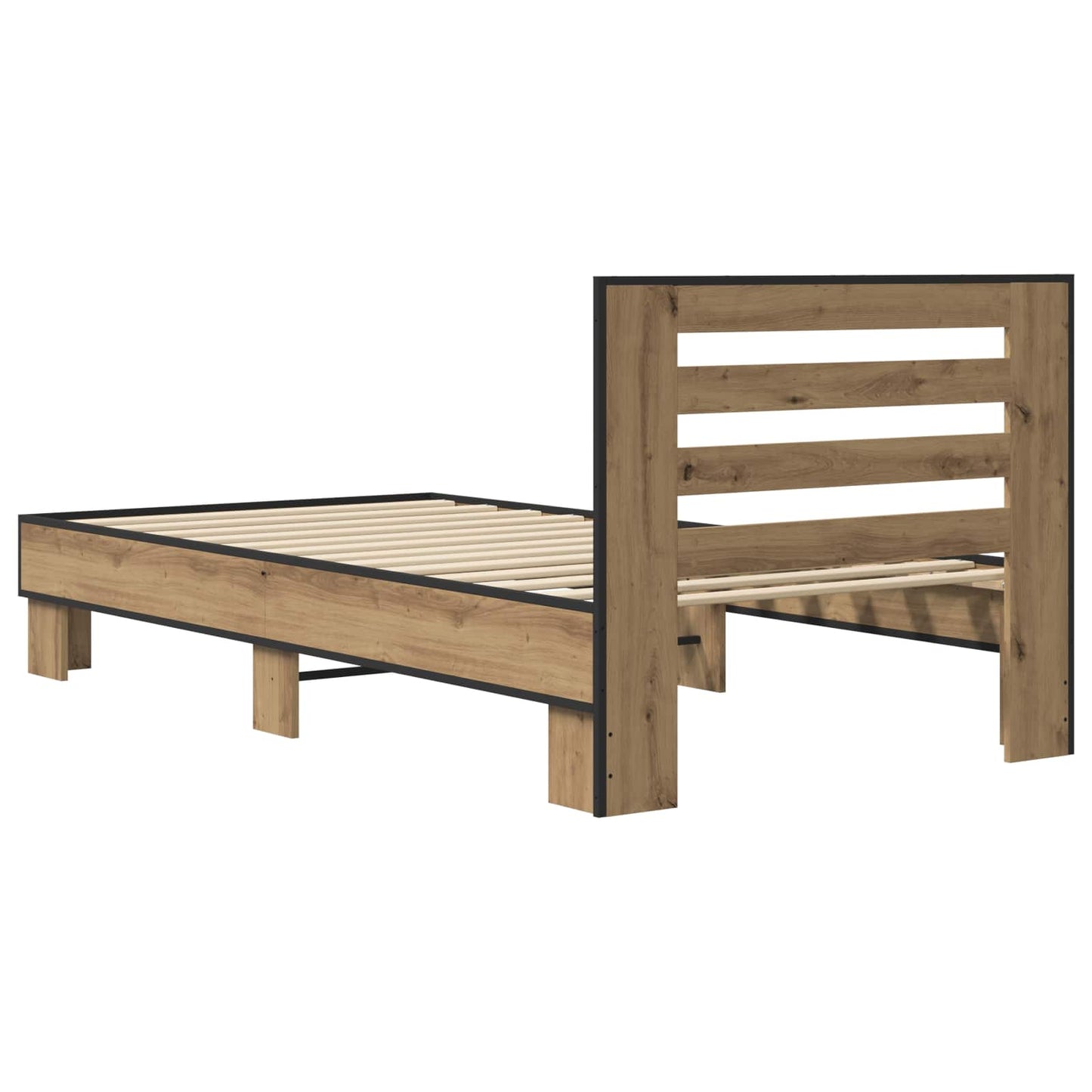 Bed Frame with Headboard Artisan Oak 80 x 200 cm