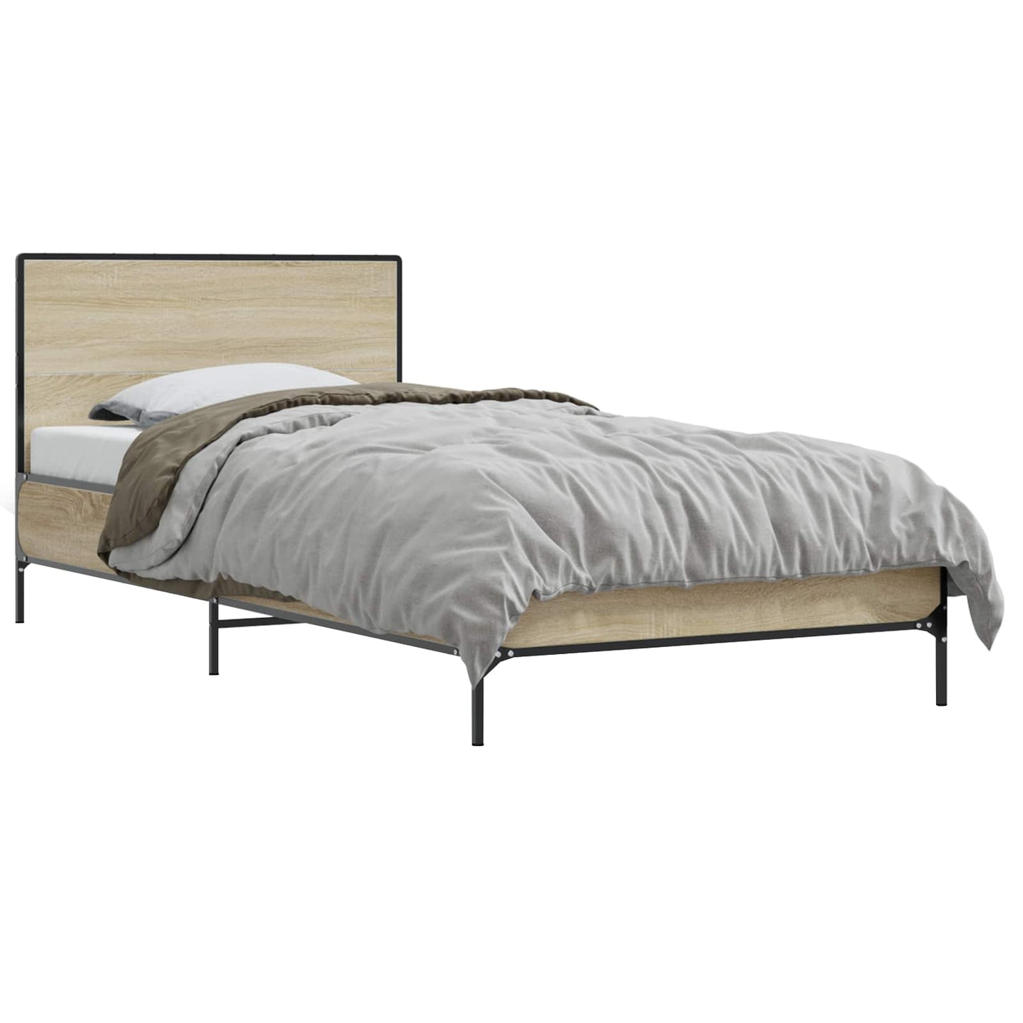 Bed Frame with Headboard Sonoma Oak 80 x 200 cm Engineered Wood