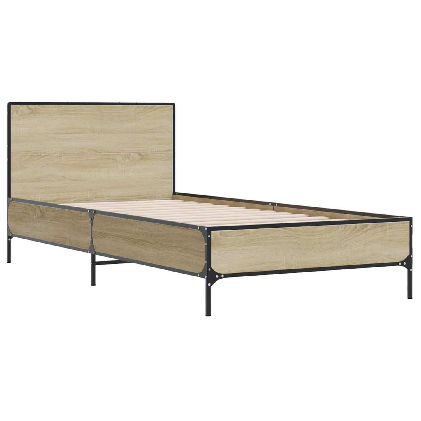 Bed Frame with Headboard Sonoma Oak 80 x 200 cm Engineered Wood