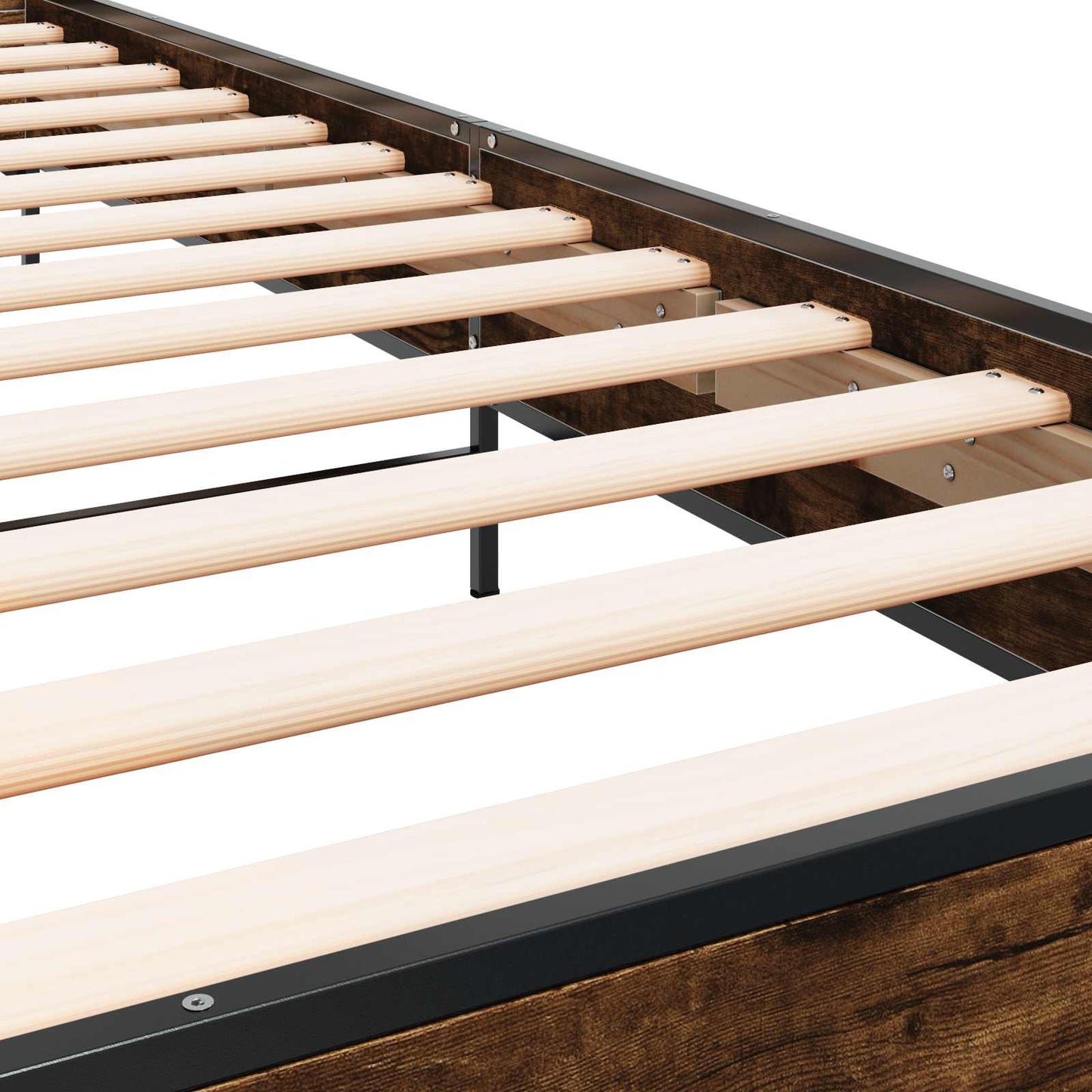 Bed Frame with Headboard Smoked Oak 80 x 200 cm Engineered Wood