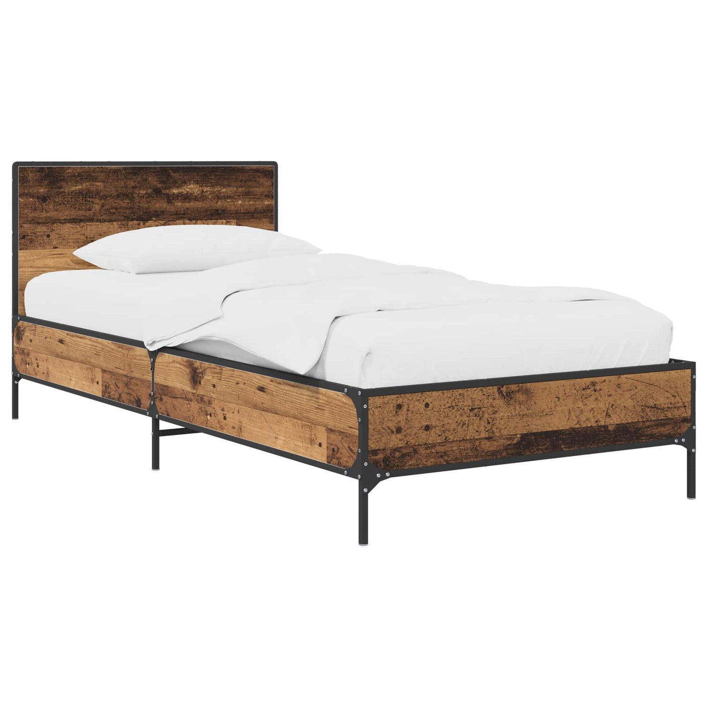 Bed Frame with Headboard Old Wood 80 x 200 cm Engineered Wood