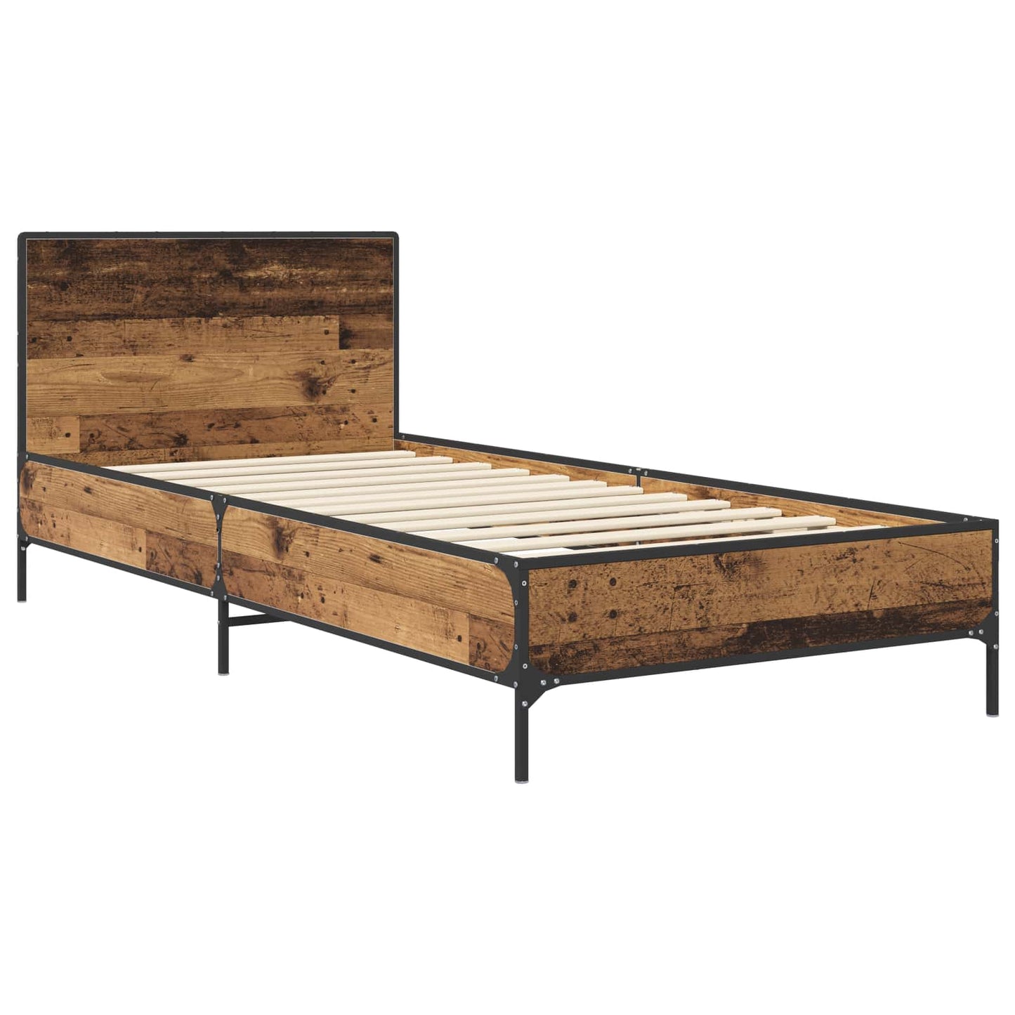 Bed Frame with Headboard Old Wood 80 x 200 cm Engineered Wood