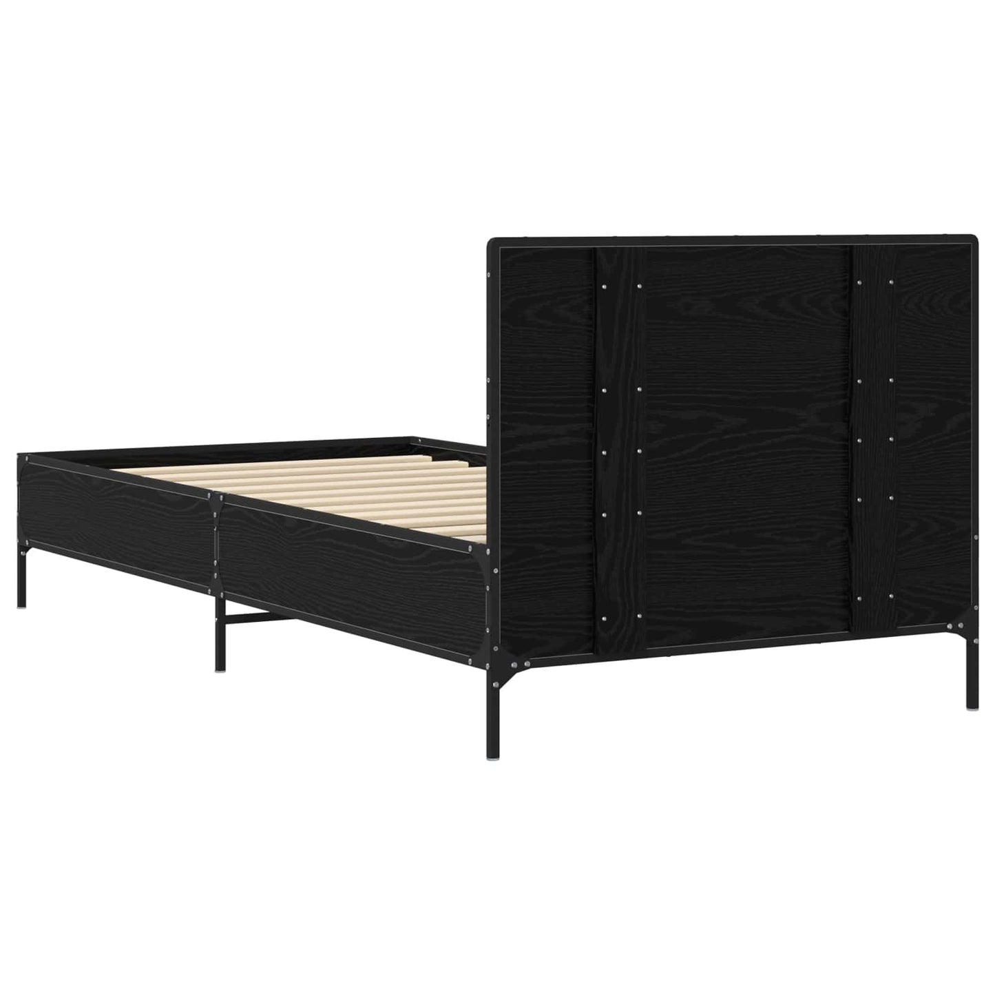 Bed Frame with Headboard Black Oak 80 x 200 cm Engineered Wood