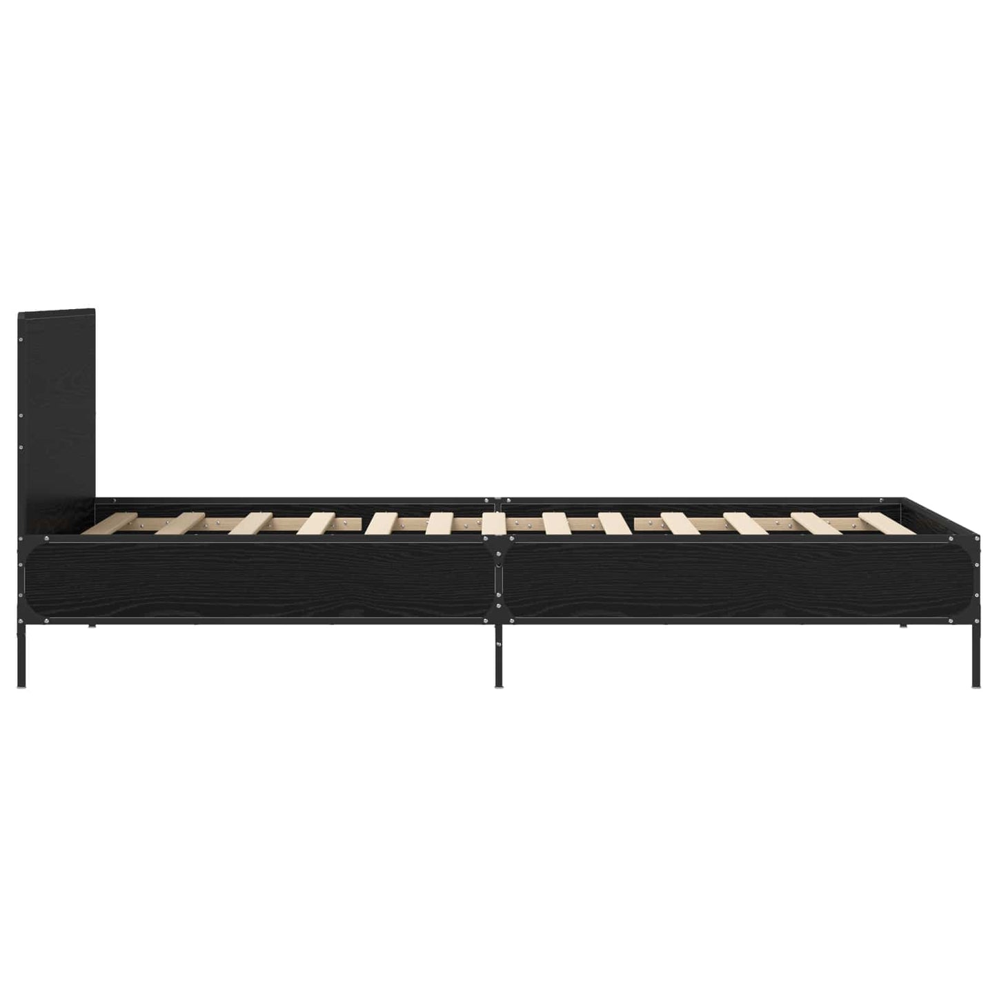 Bed Frame with Headboard Black Oak 80 x 200 cm Engineered Wood