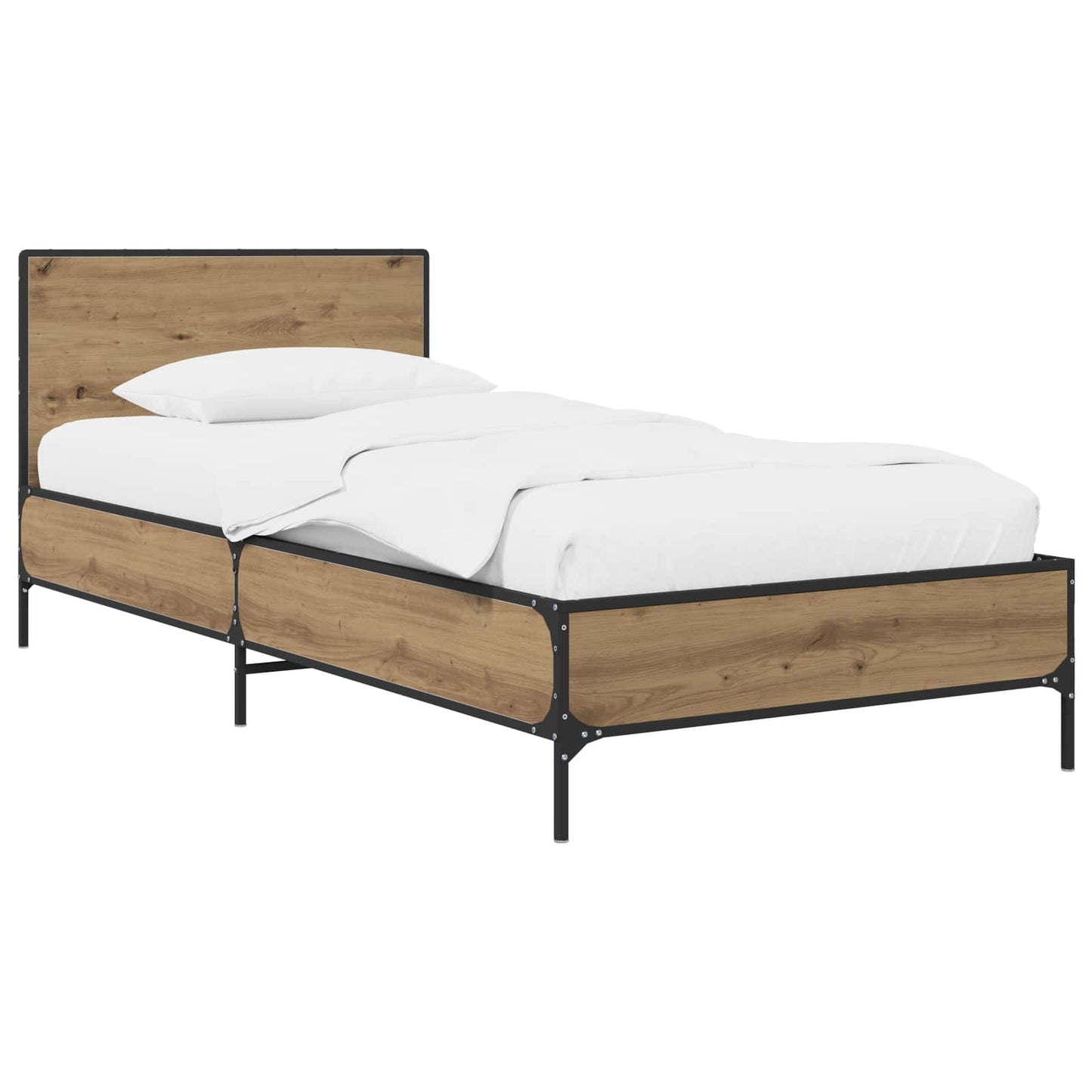 Bed Frame with Headboard Artisian Oak 80 x 200 cm