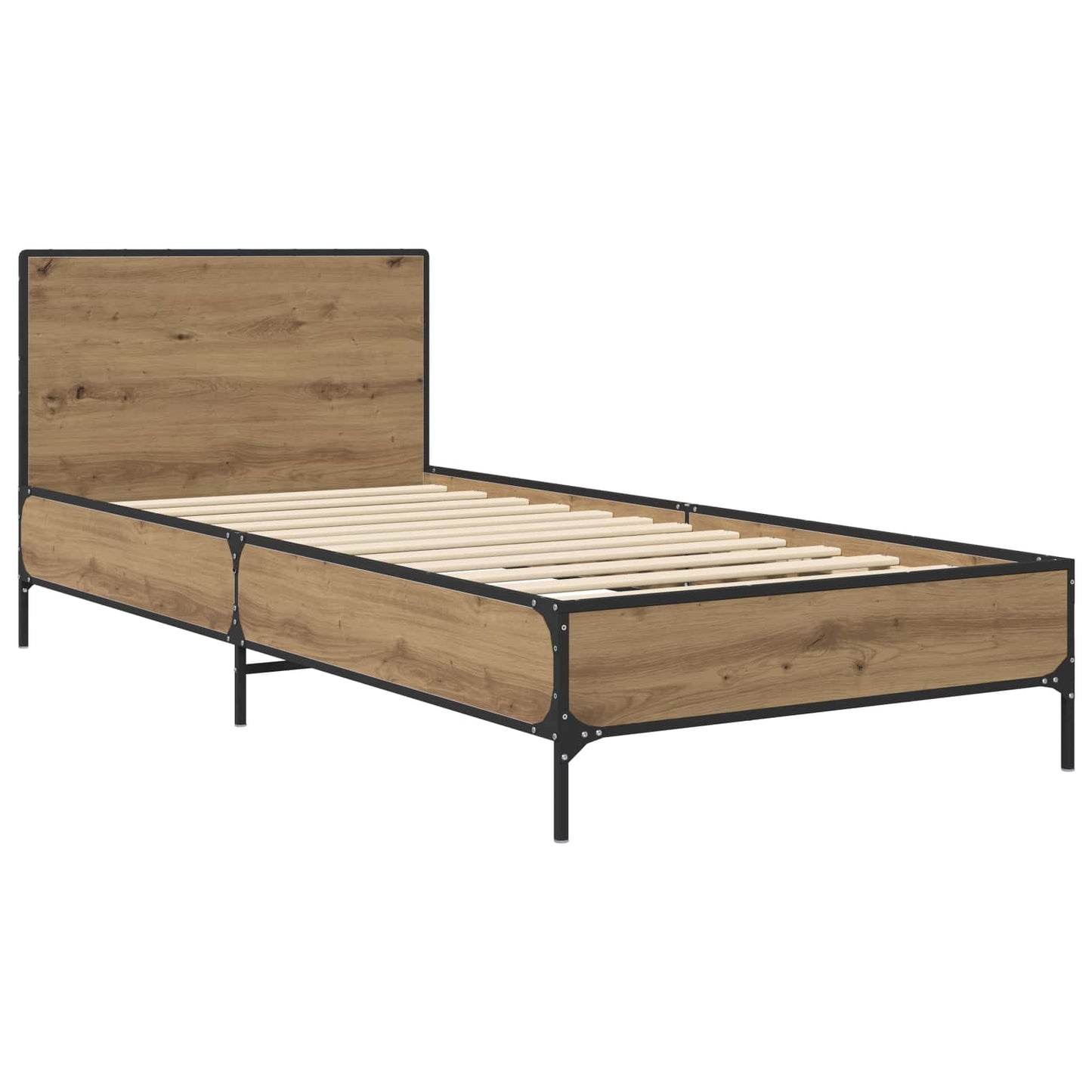 Bed Frame with Headboard Artisian Oak 80 x 200 cm