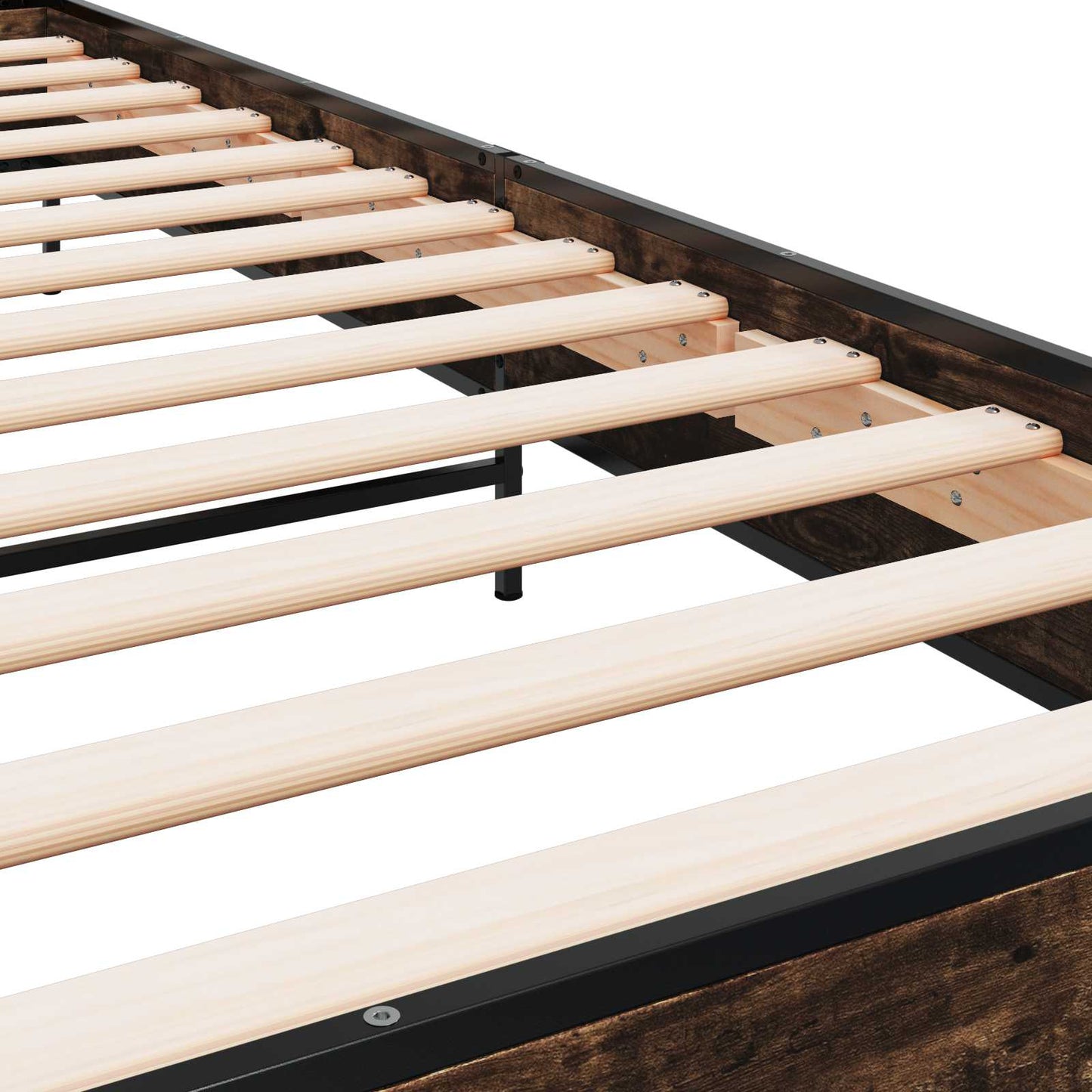 Bed Frame Smoked Oak 80 x 200 cm Engineered Wood