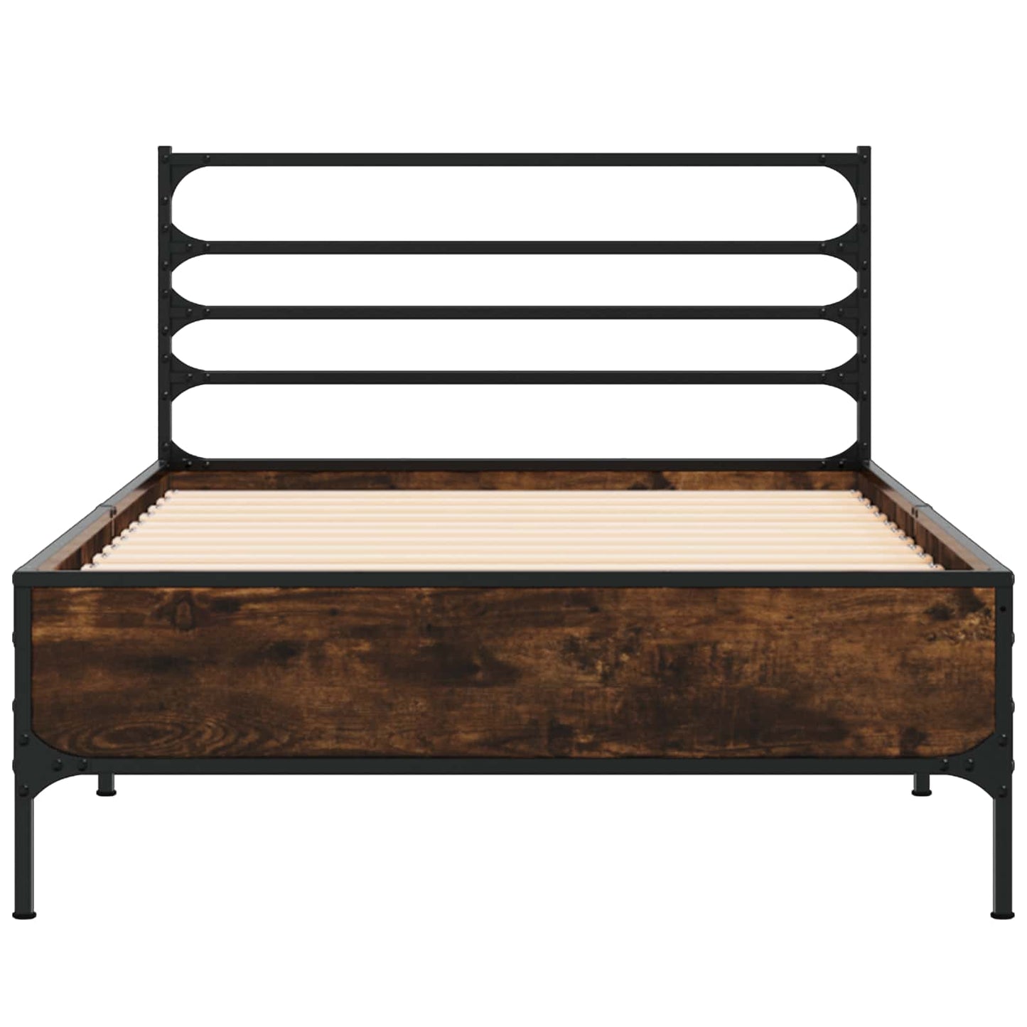 Bed Frame Smoked Oak 80 x 200 cm Engineered Wood