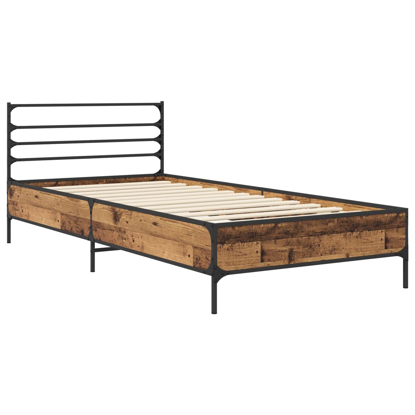 Bed Frame Old Wood 80 x 200 cm Engineered Wood