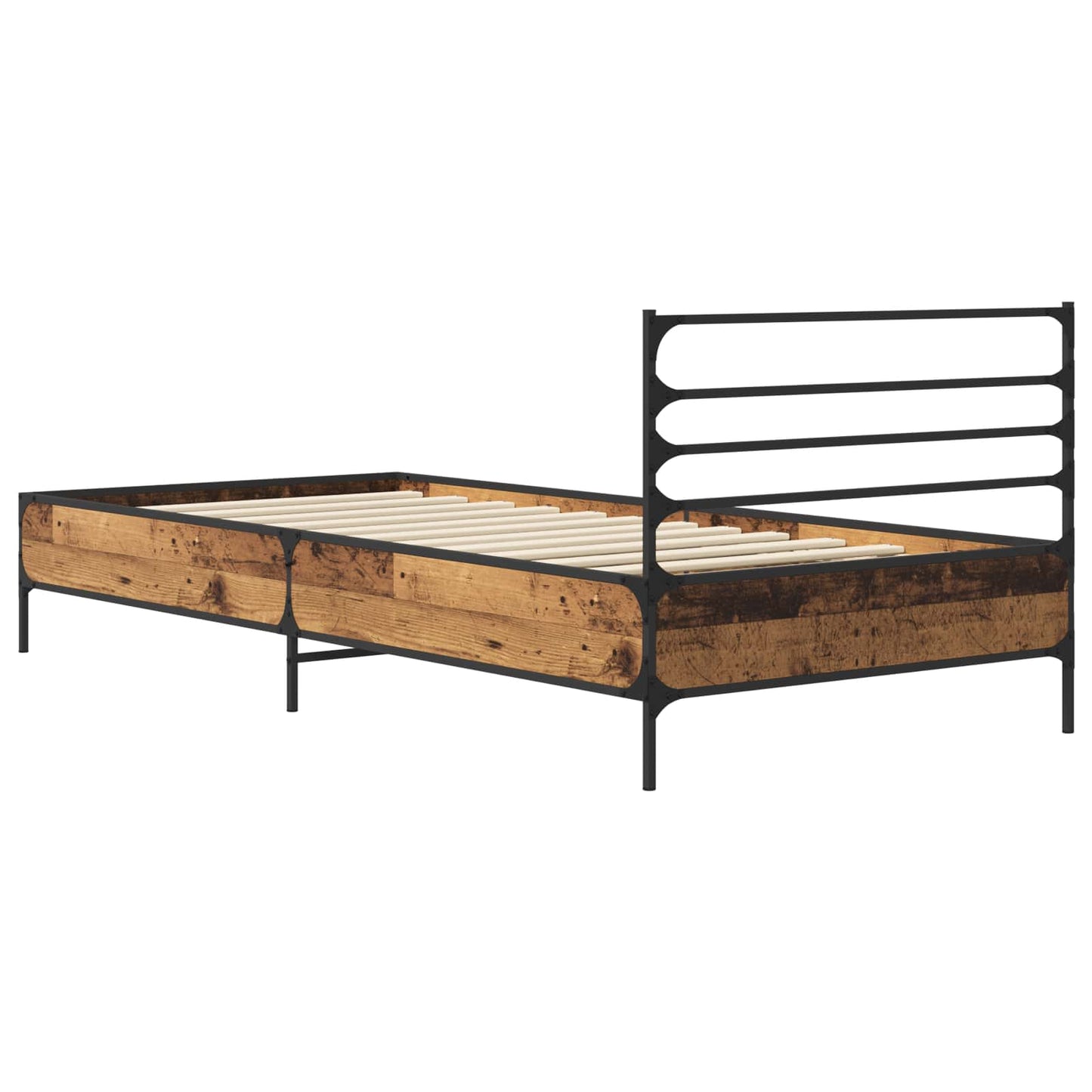 Bed Frame Old Wood 80 x 200 cm Engineered Wood
