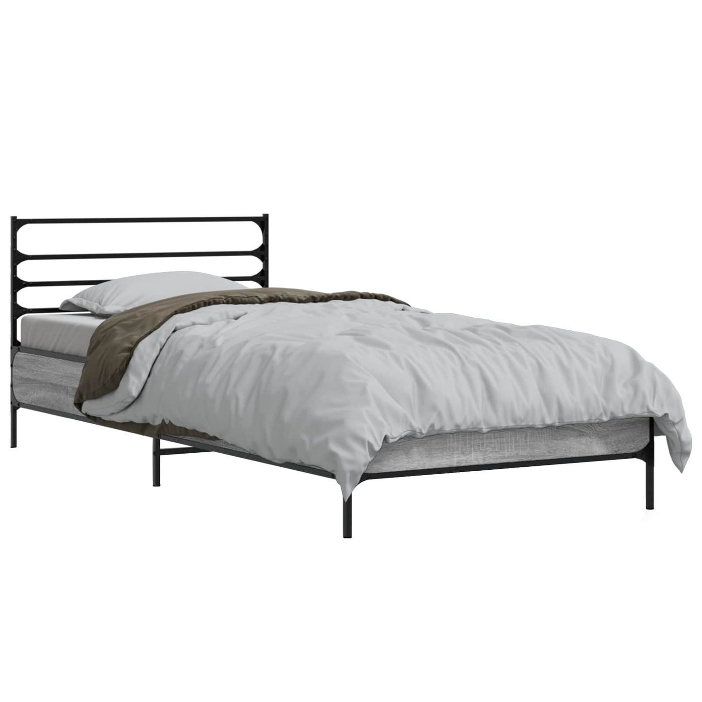 Bed Frame Grey Sonoma 80 x 200 cm Engineered Wood