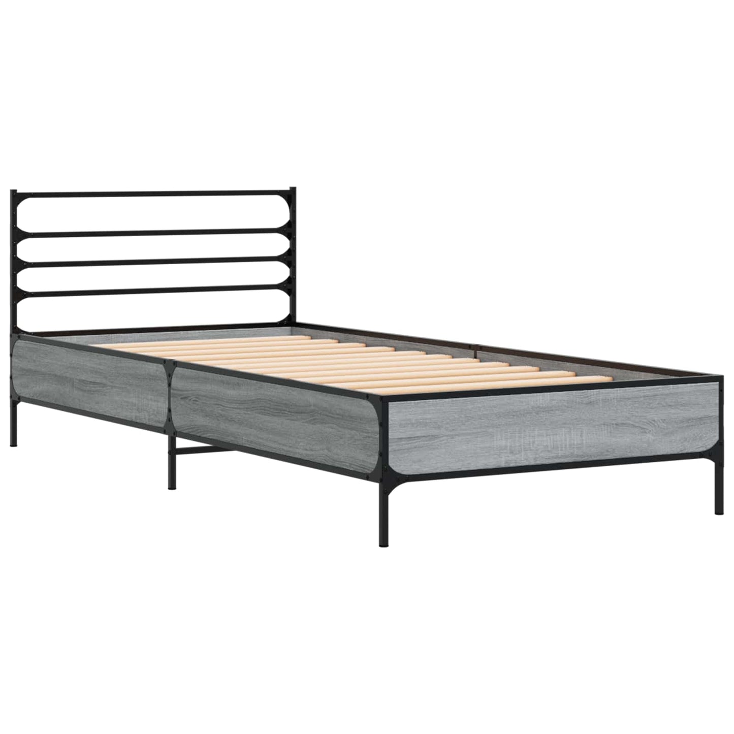 Bed Frame Grey Sonoma 80 x 200 cm Engineered Wood