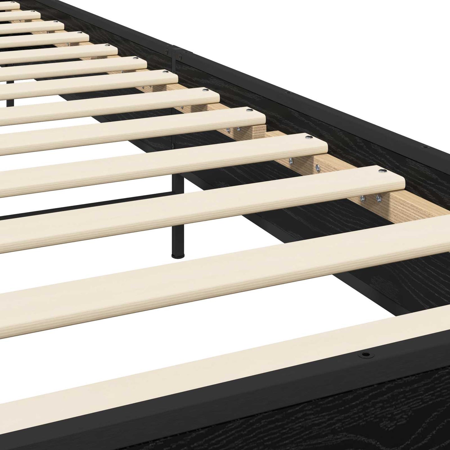 Bed Frame Black Oak 80 x 200 cm Engineered Wood