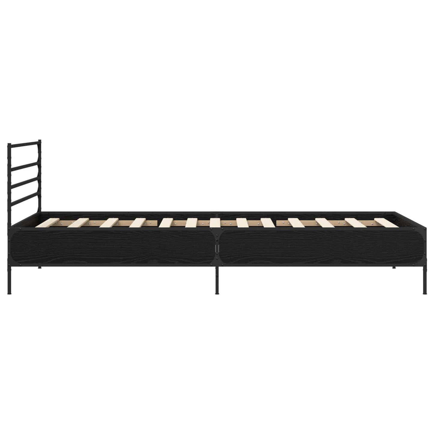 Bed Frame Black Oak 80 x 200 cm Engineered Wood
