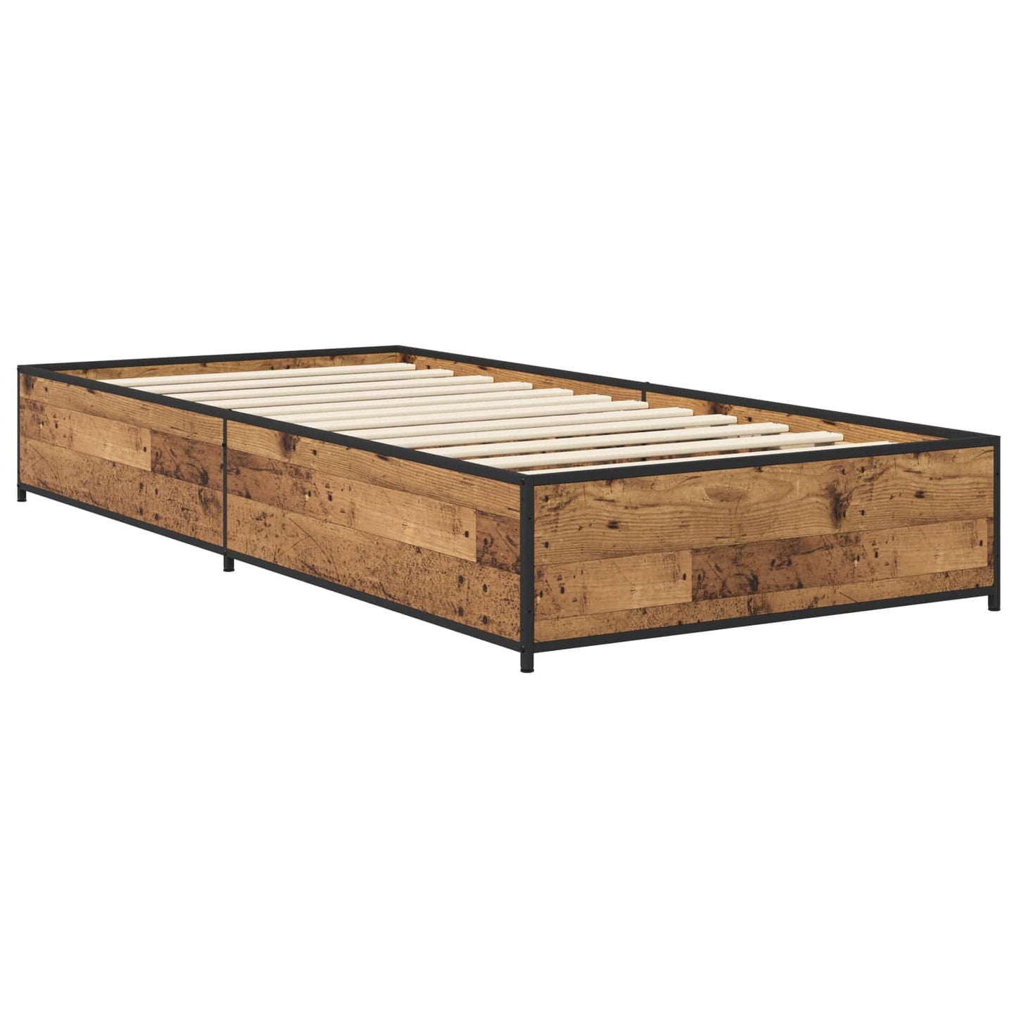 Bed Frame Old Wood 80 x 200 cm Engineered Wood