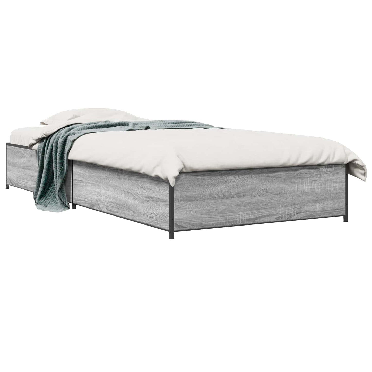Bed Frame Grey Sonoma 80 x 200 cm Engineered Wood