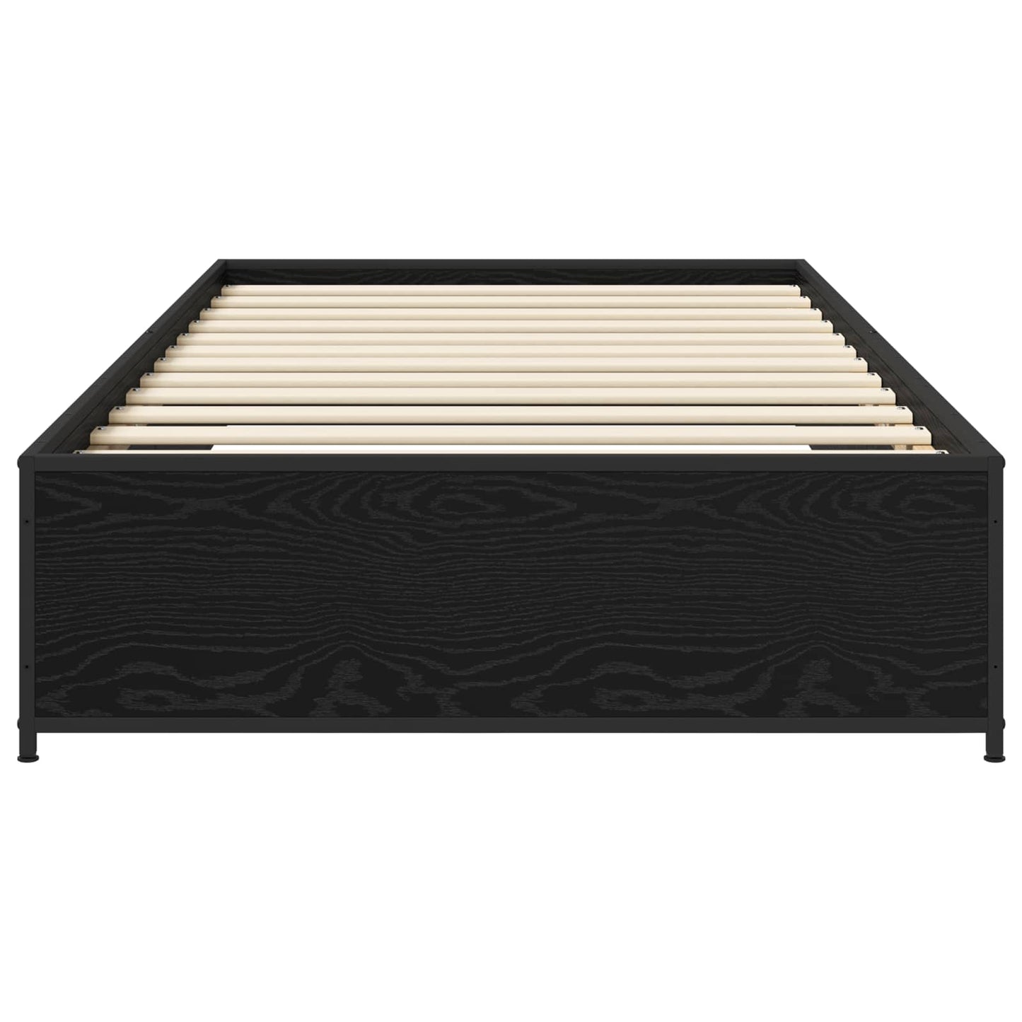 Bed Frame Black Oak 80 x 200 cm Engineered Wood