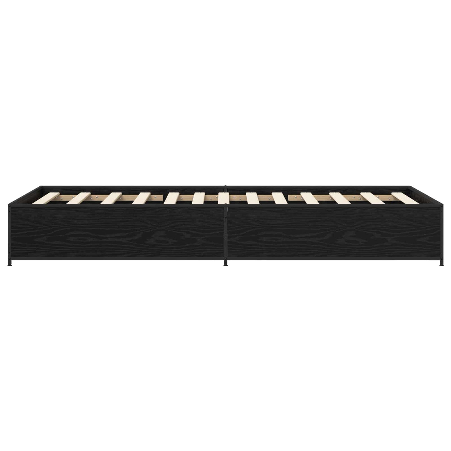 Bed Frame Black Oak 80 x 200 cm Engineered Wood