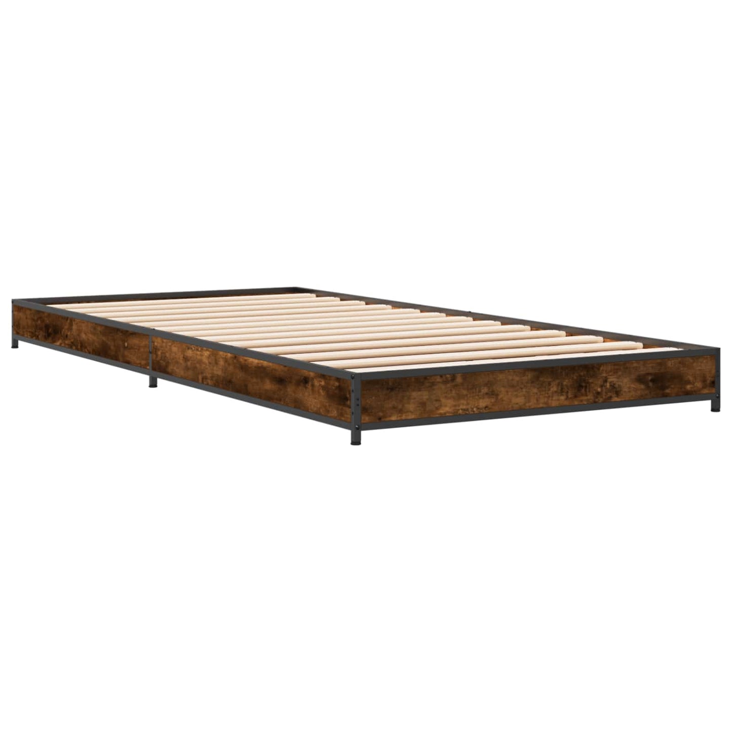 Bed Frame Smoked Oak 80 x 200 cm Engineered Wood