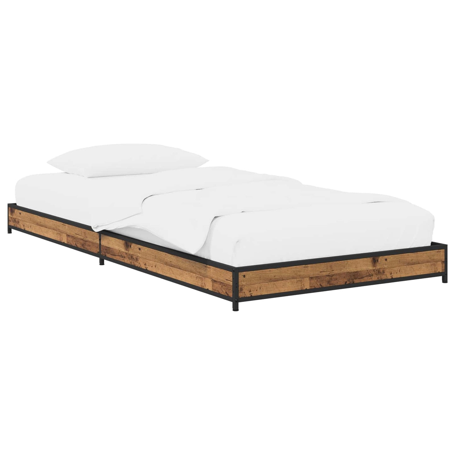 Bed Frame Old Wood 80 x 200 cm Engineered Wood