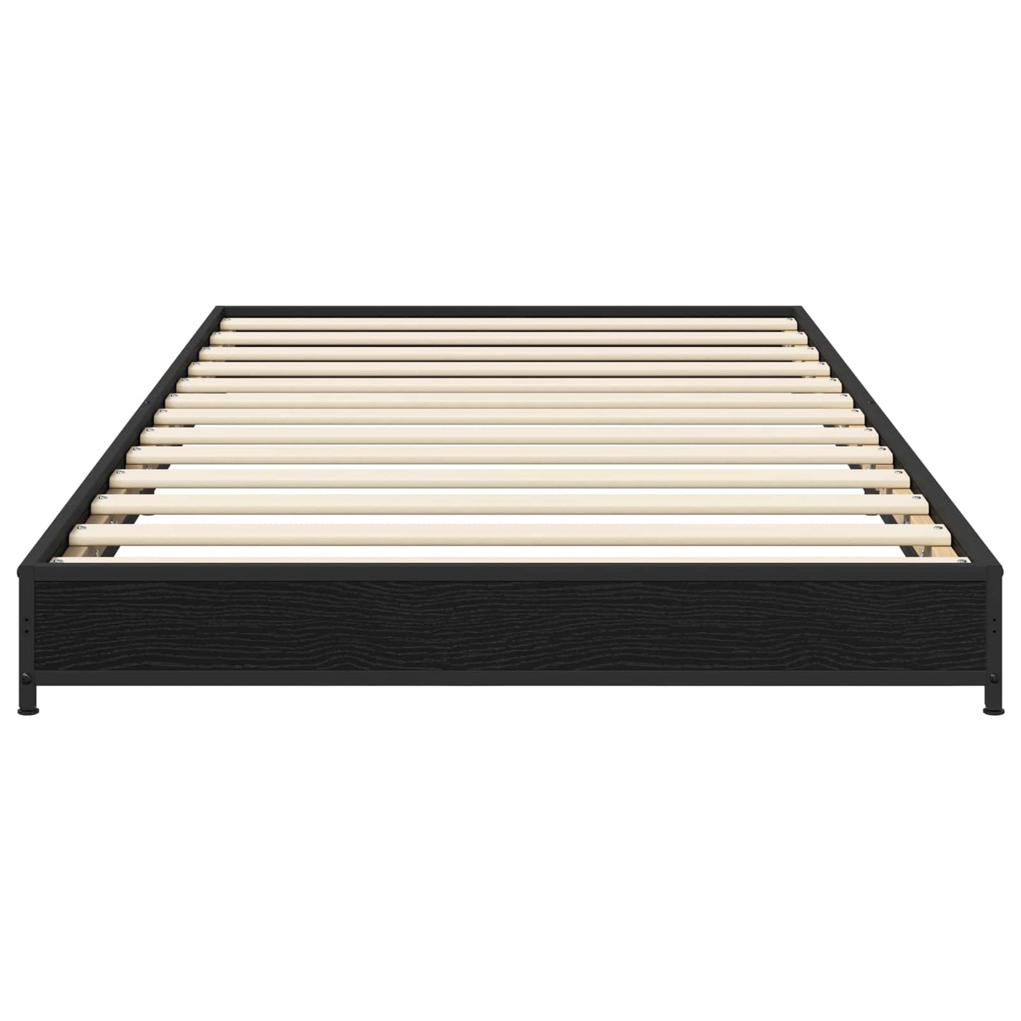 Bed Frame Black Oak 80 x 200 cm Engineered Wood