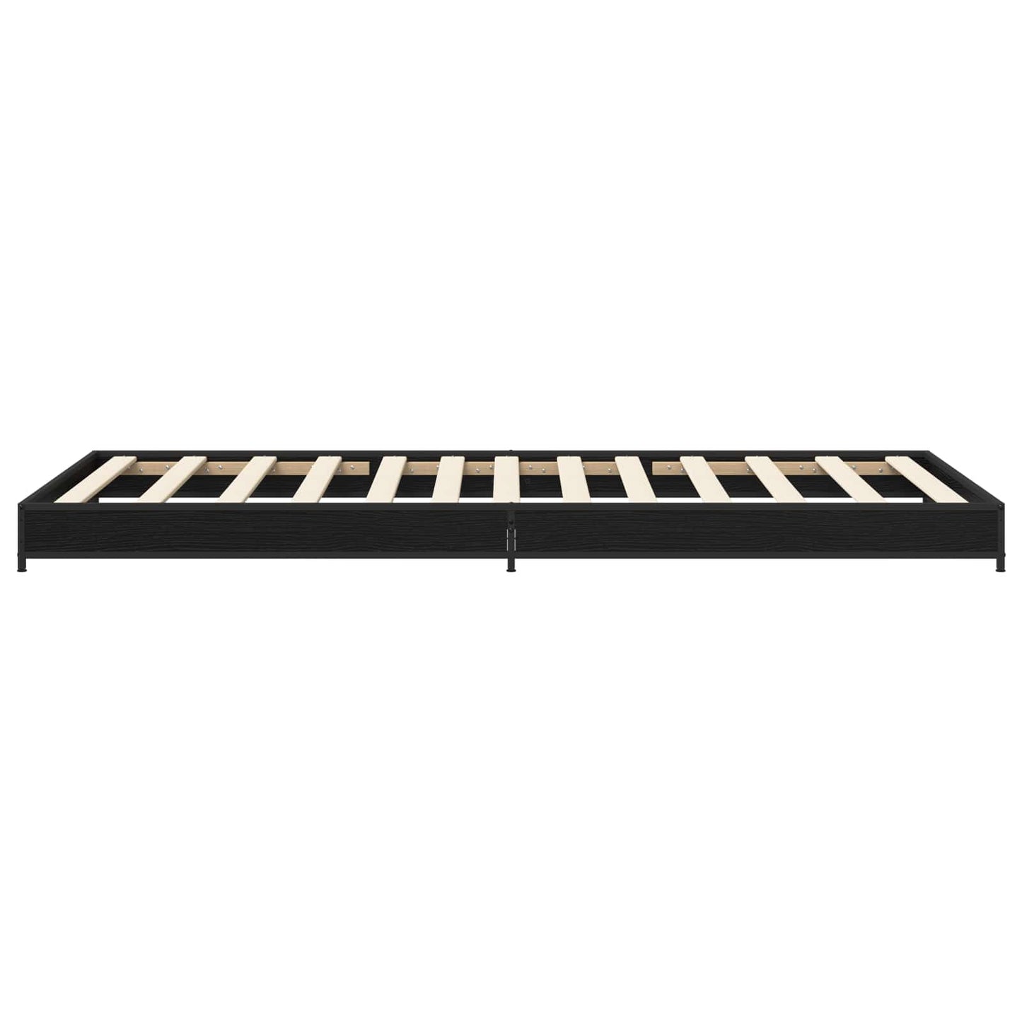 Bed Frame Black Oak 80 x 200 cm Engineered Wood