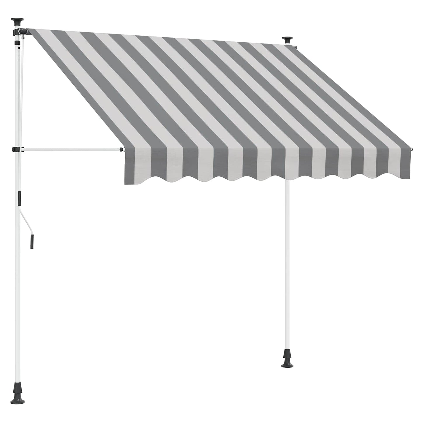 Manual Retractable Awning Anthracite and White 300 cm