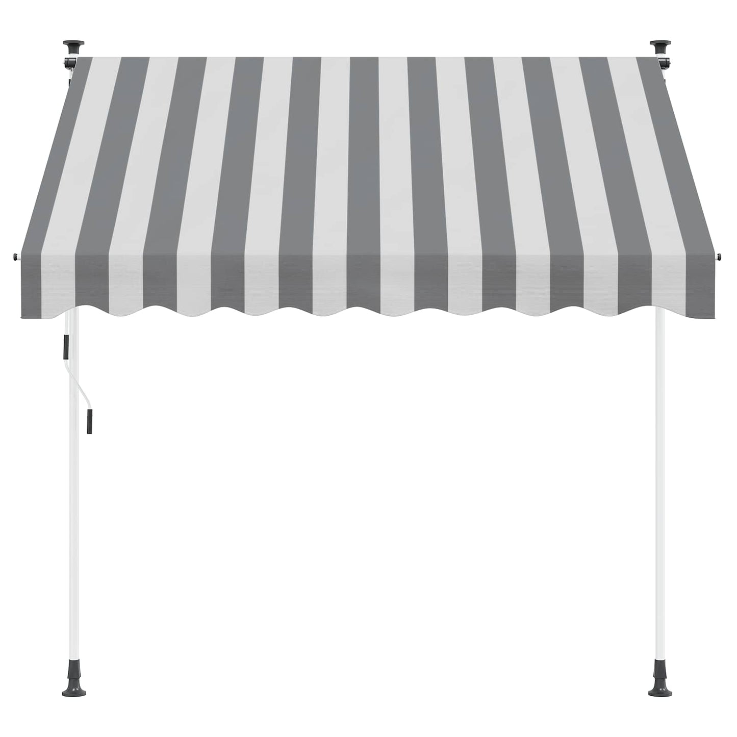 Manual Retractable Awning Anthracite and White 300 cm
