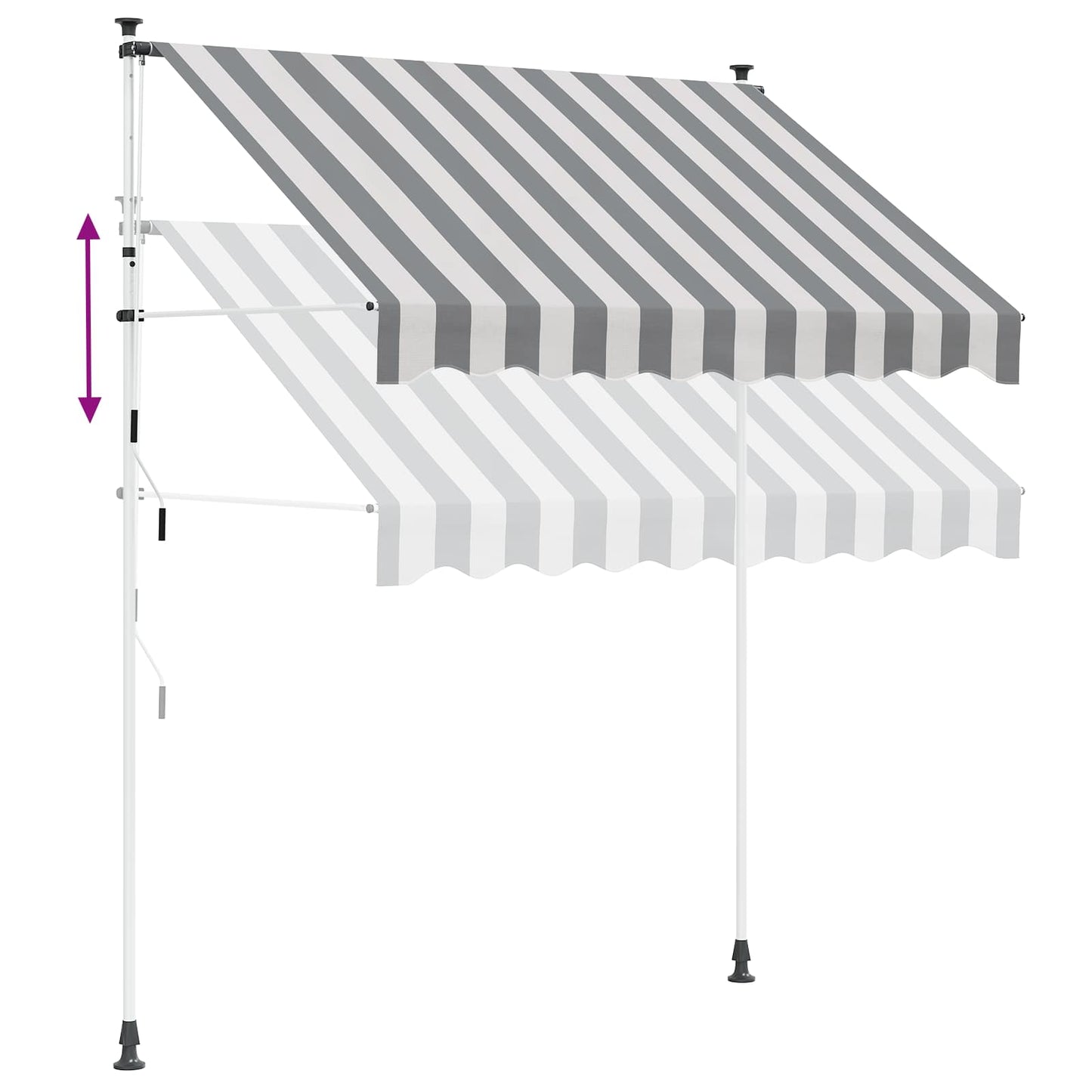 Manual Retractable Awning Anthracite and White 350 cm