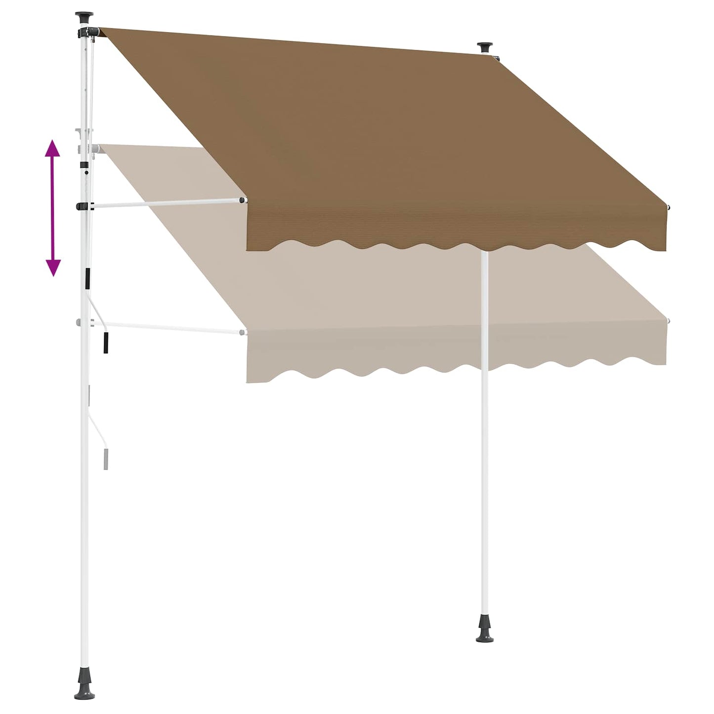 Manual Retractable Awning Beige 300 cm